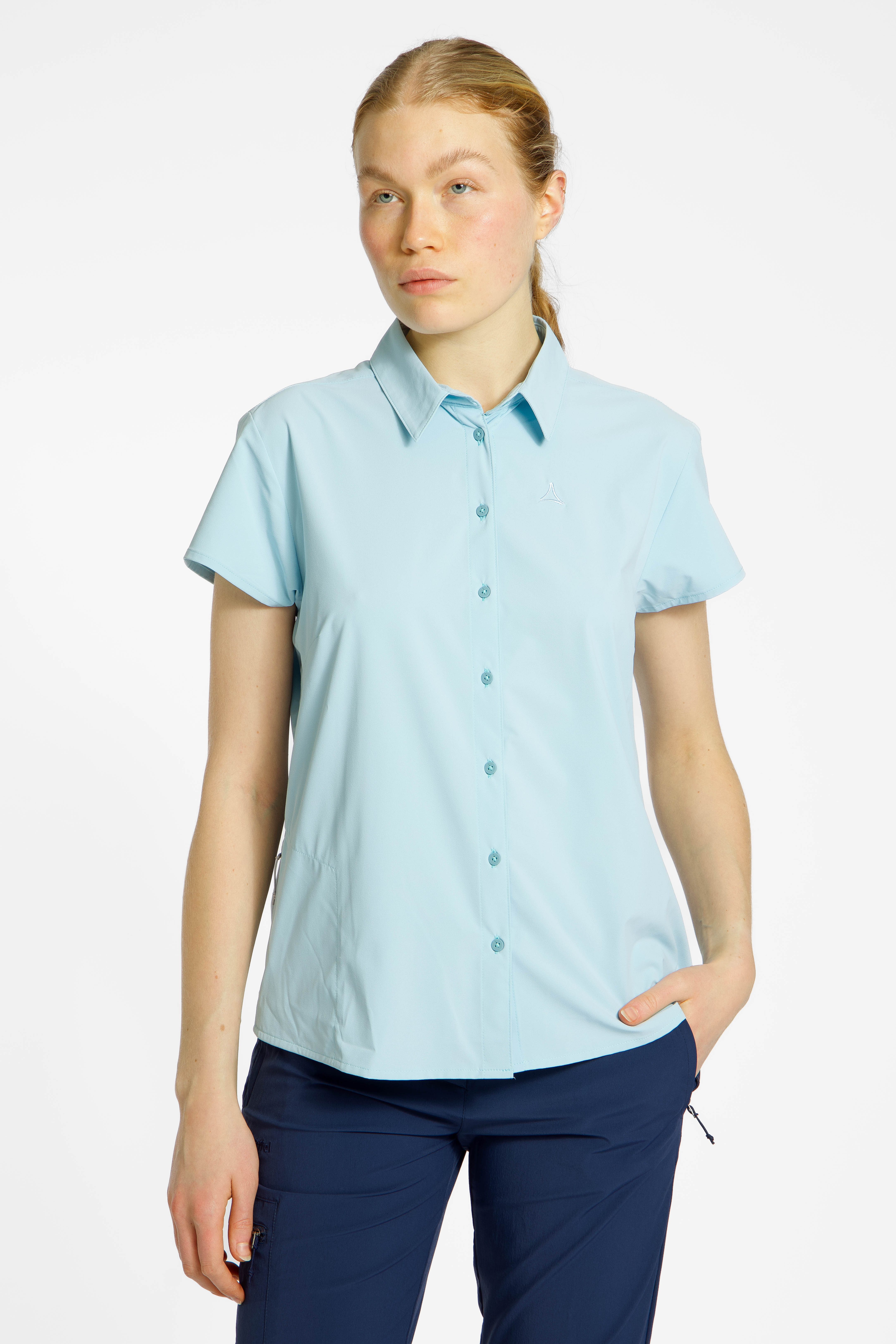 Schöffel Dooser Damen Wanderbluse Türkis, Damen, Größe: 36
