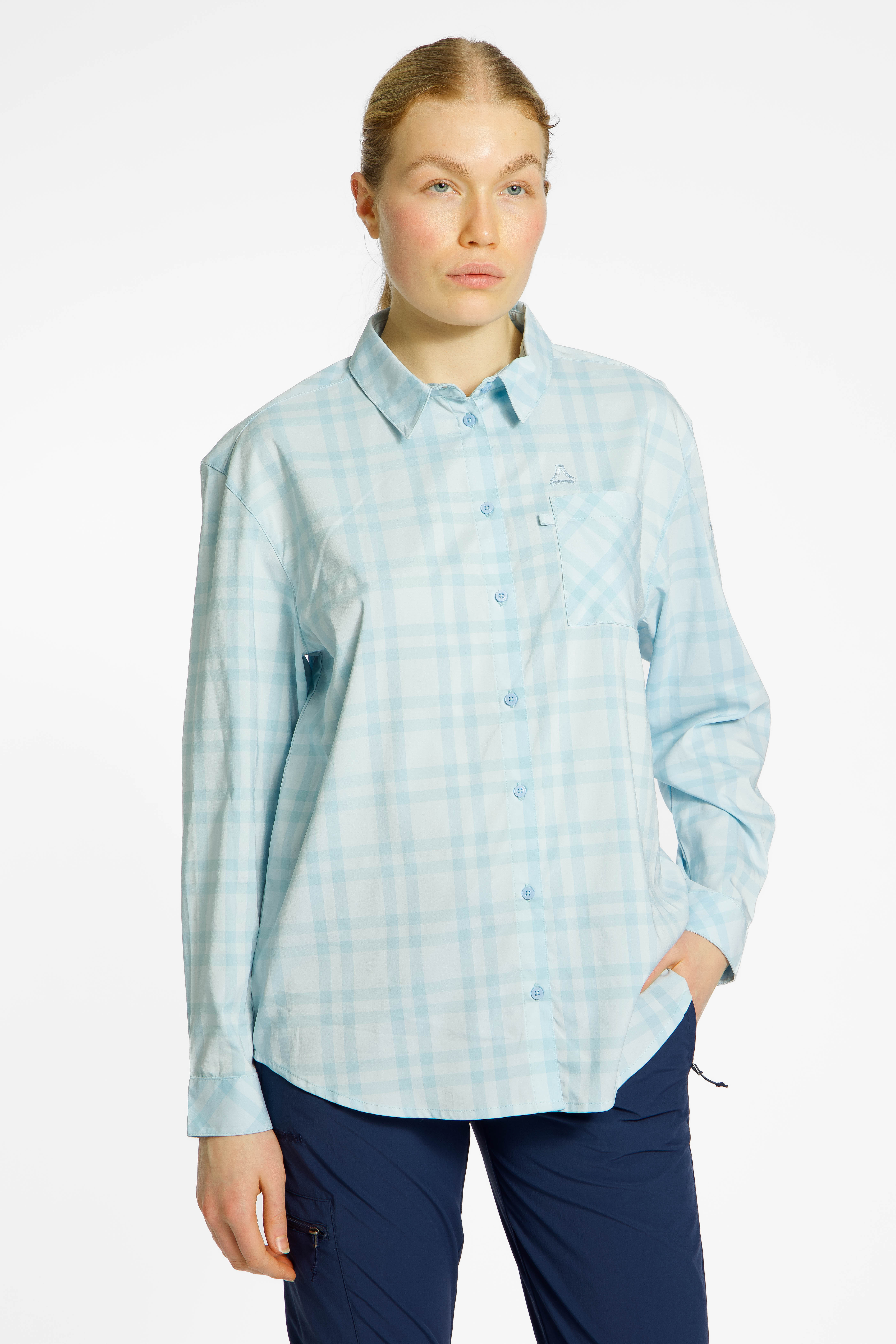 Schöffel Fraris Damen Wanderbluse Blau, Damen, Größe: 44