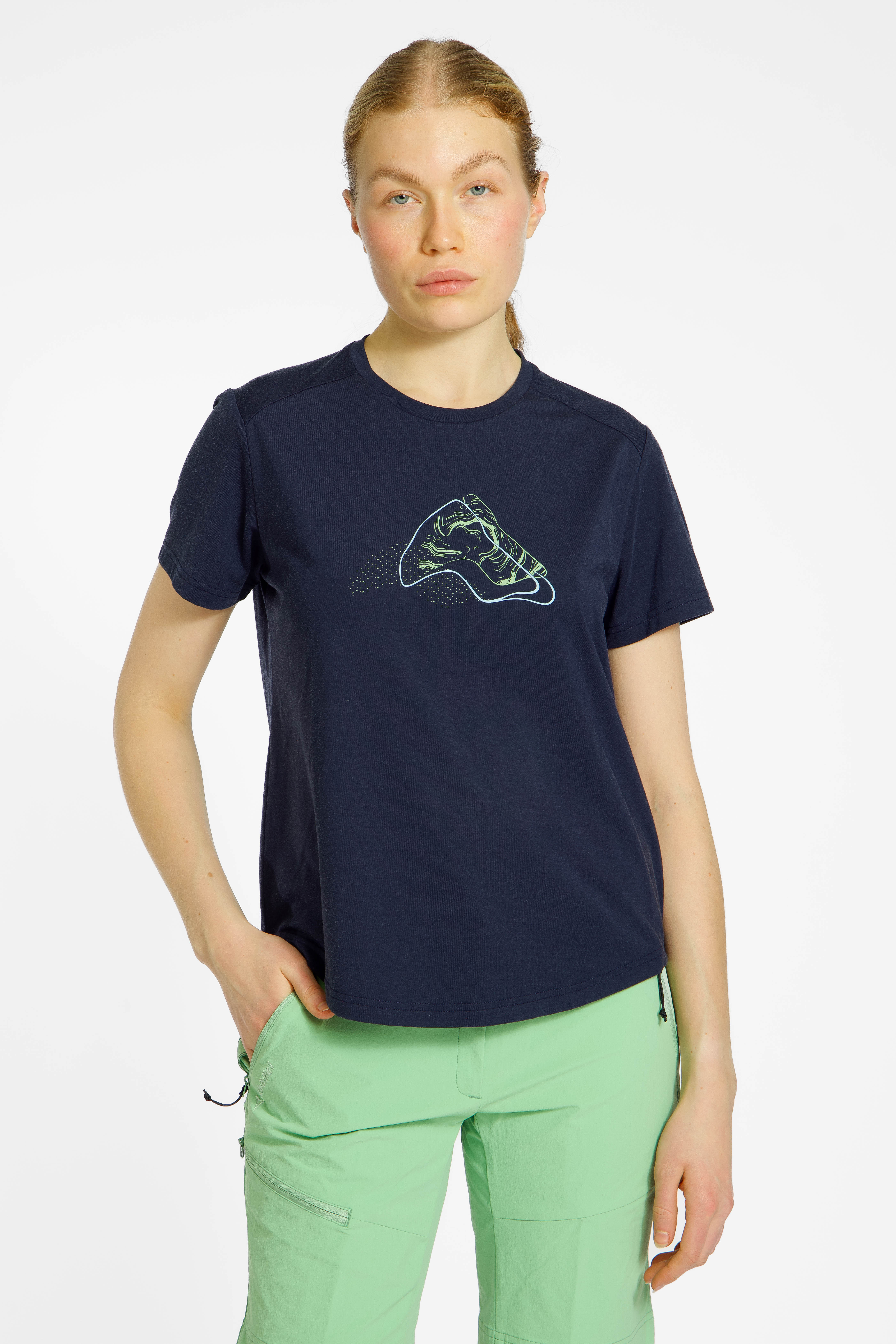 Schöffel Haberspitz Damen T-Shirt Blau, Damen, Größe: 40