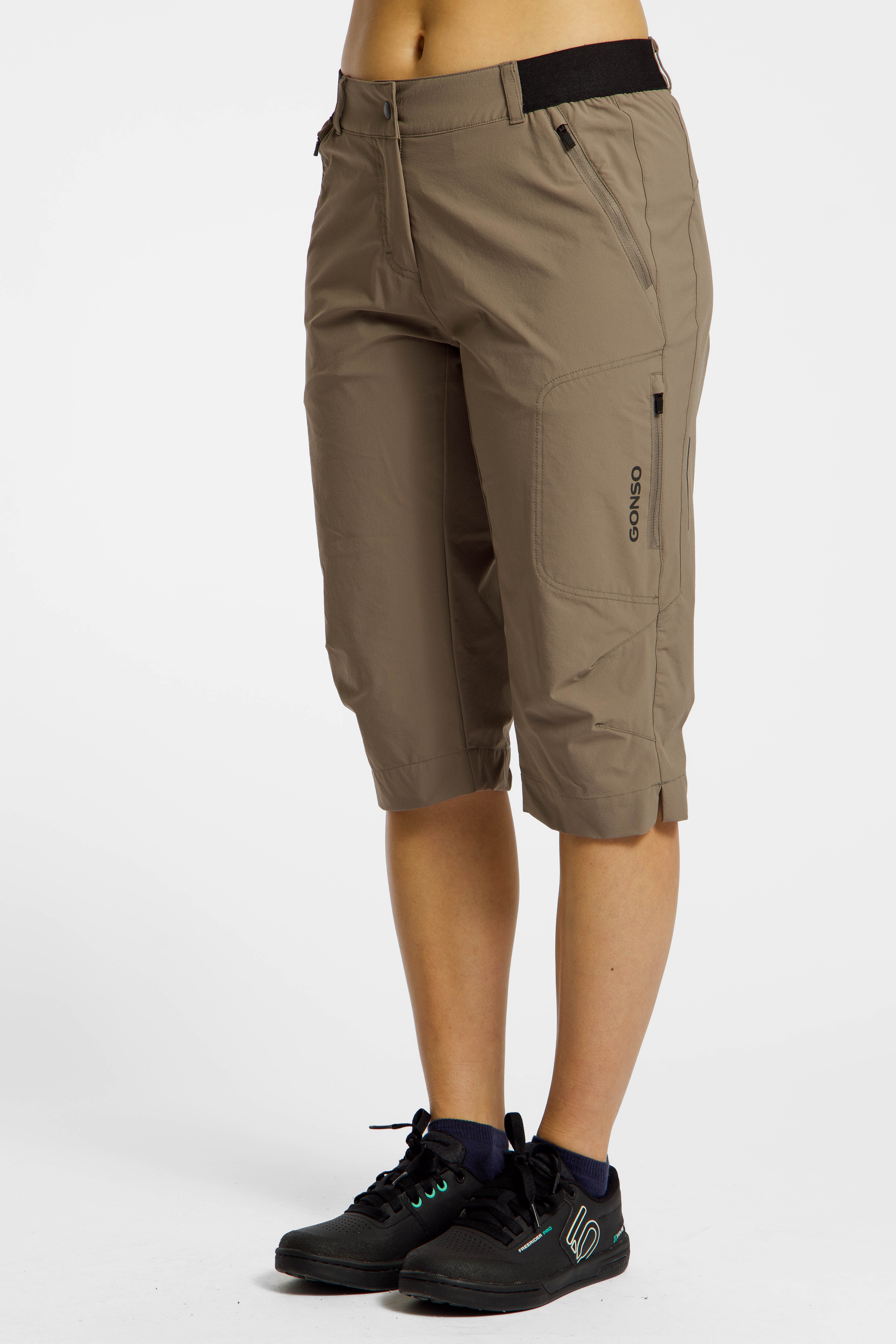 Gonso Adventure Damen 3/4 Bikehose Braun, Damen, Größe: 40