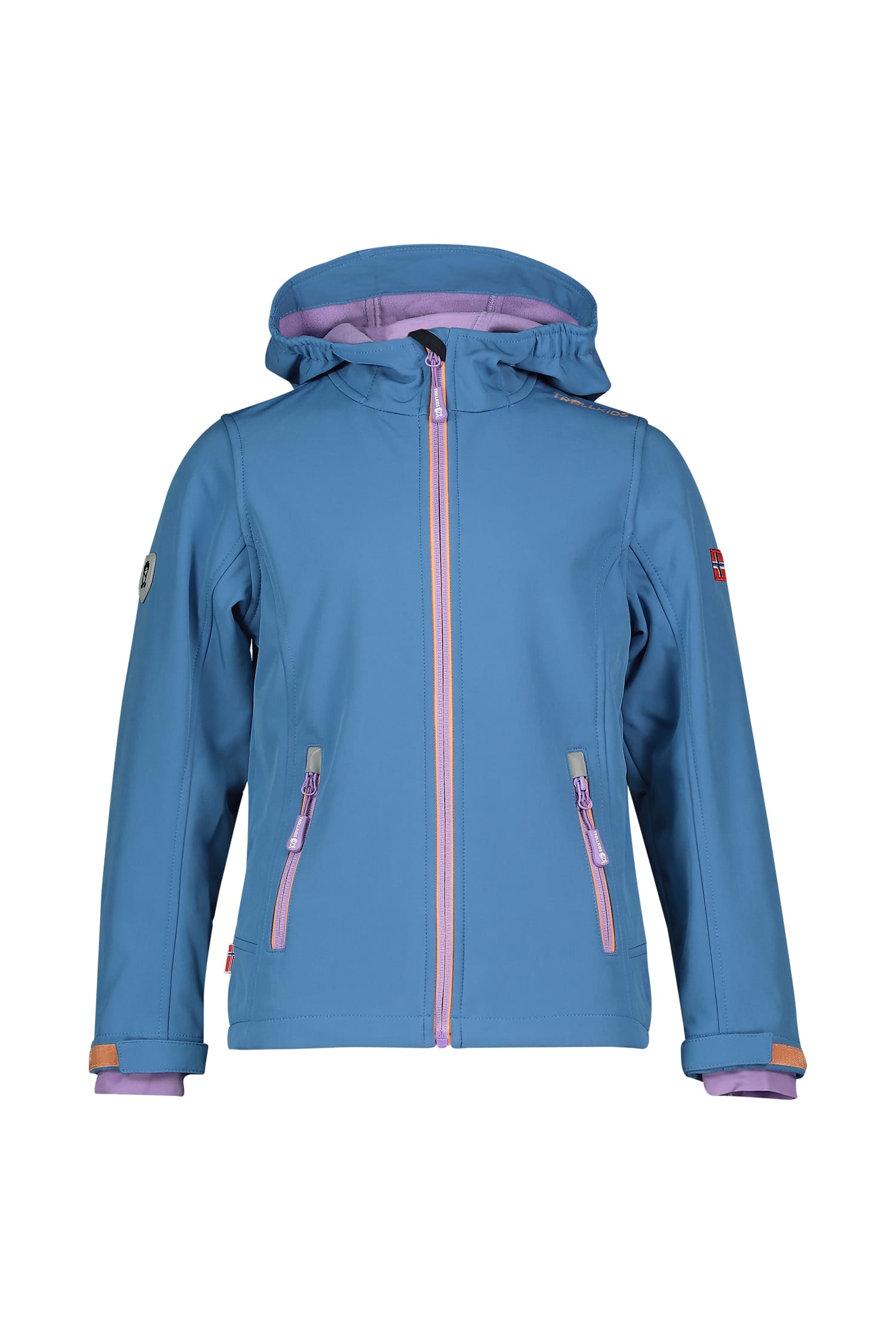 Image of Trollkids Trollfjord Kinder Softshelljacke Blau, , Größe: 116