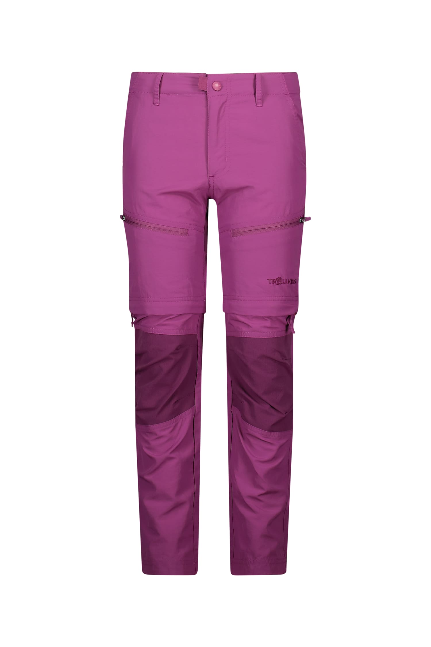 Image of Trollkids Nordfjord Zip-Off Kinder Wanderhose Pink, , Größe: 128