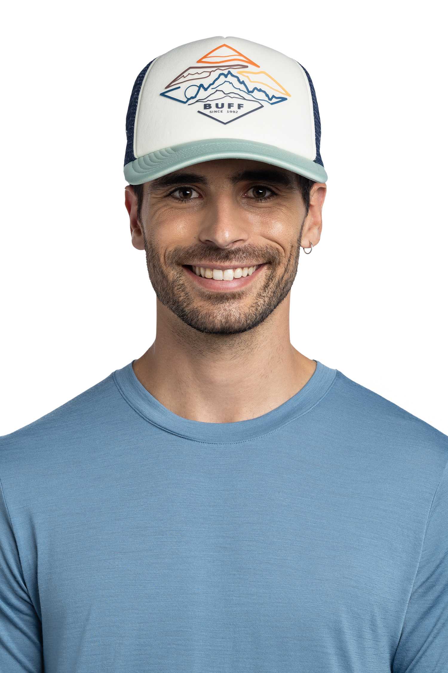 Image of Buff Trucker Cap Weiss, Herren, Größe: ONE SIZE