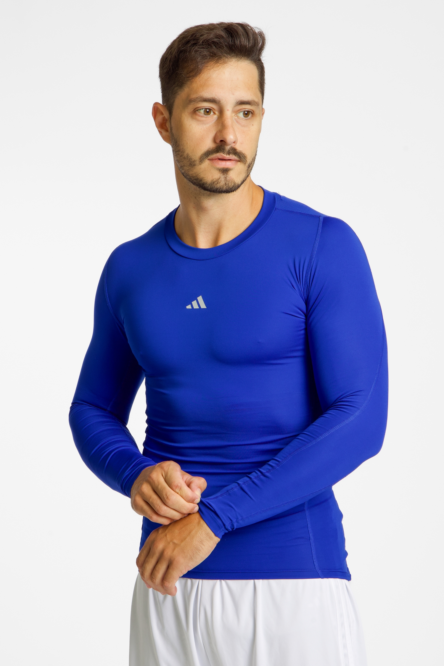adidas TECHFIT Herren Longsleeve Blau, Herren, Größe: M
