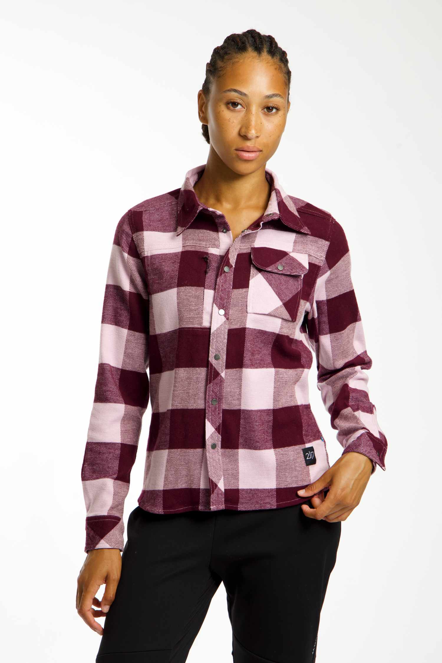 2117 OF SWEDEN Skjortan Flanell Damen Wanderbluse Bordeaux, Damen, Größe: M