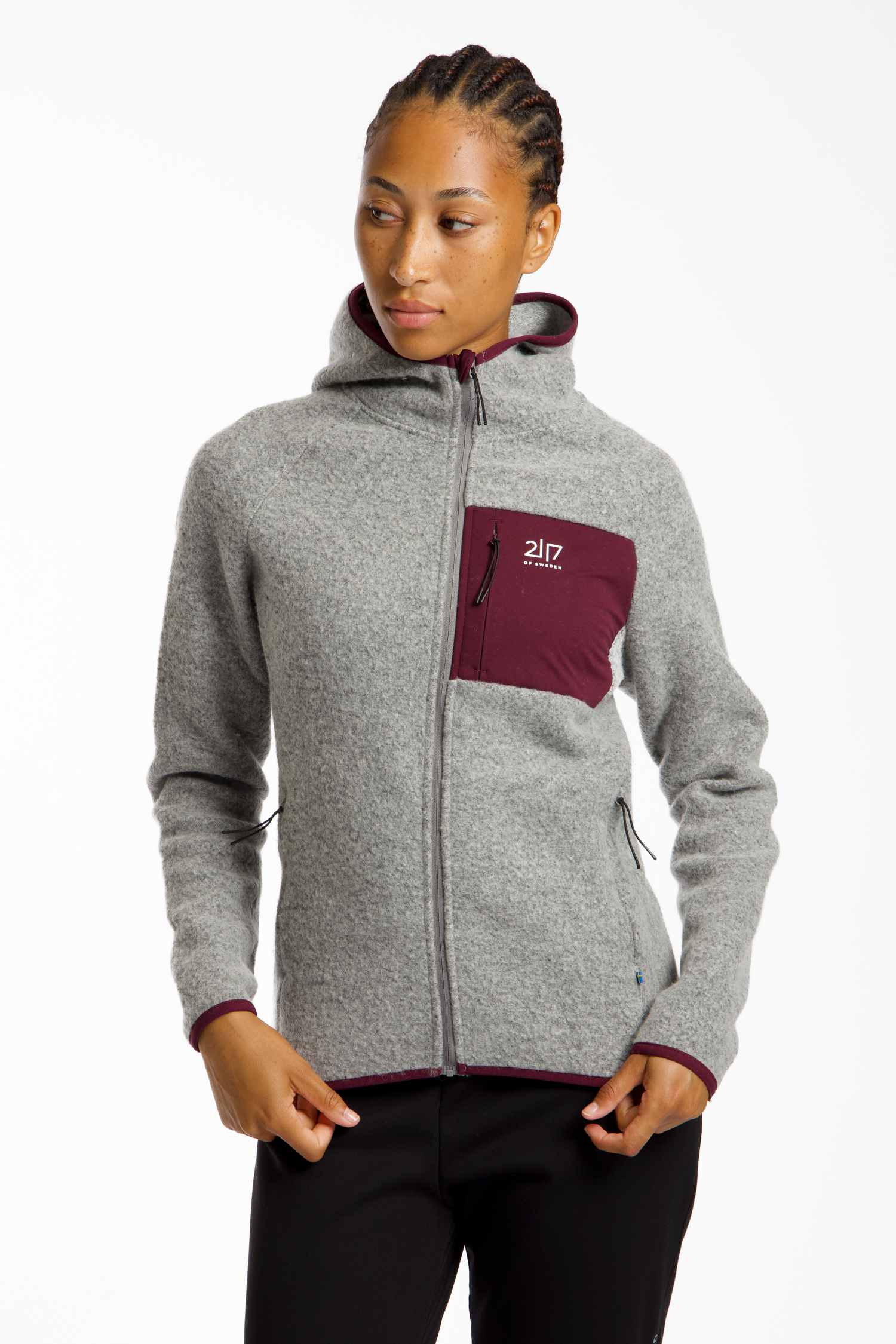 2117 OF SWEDEN Skord Damen Midlayer Grau, Damen, Größe: M
