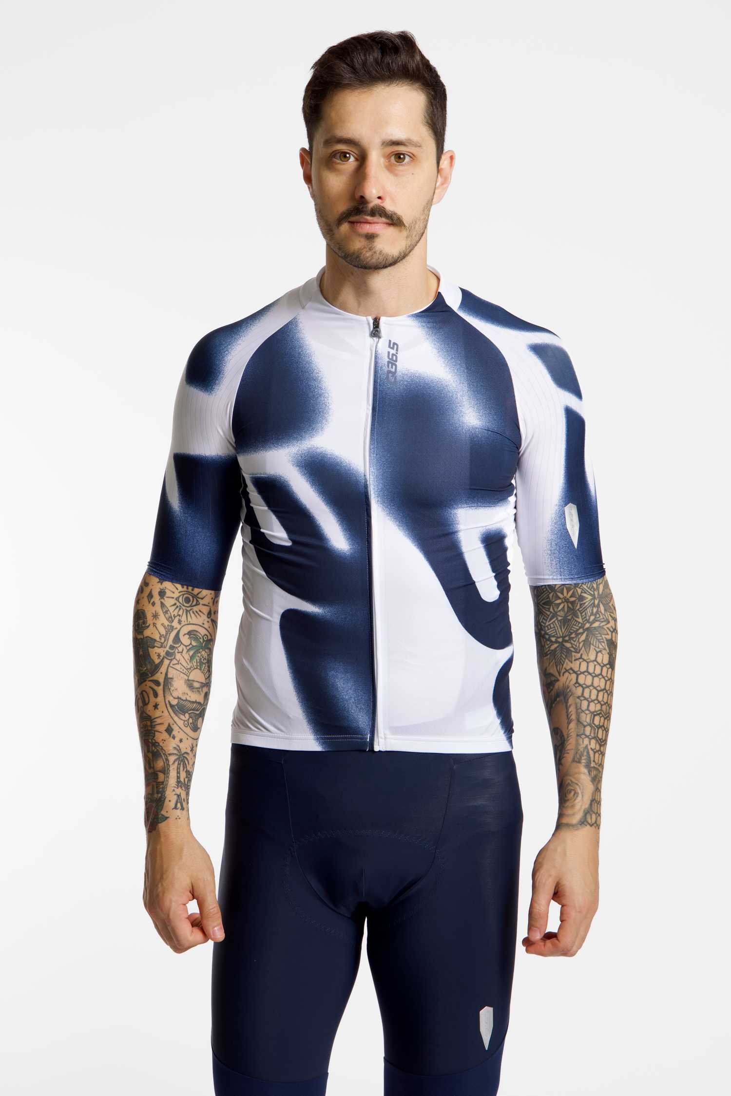 Q36.5 Gregarius Pro Big Logo Herren Biketrikot Weiss, Herren, Größe: S
