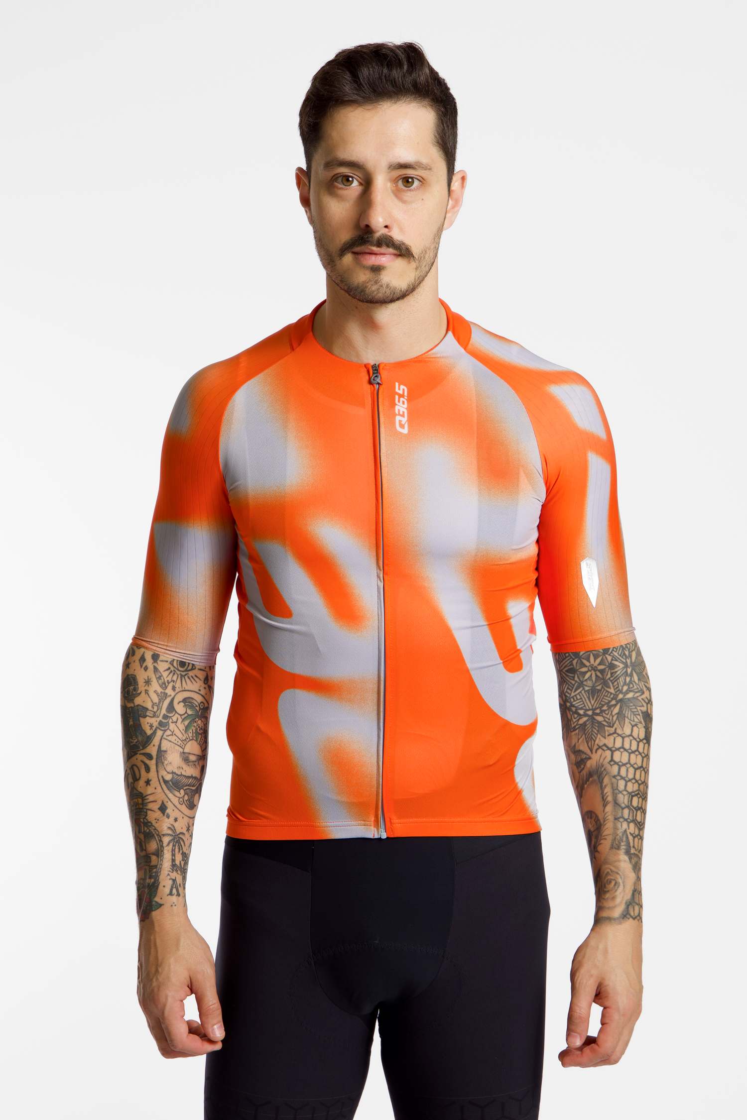 Q36.5 Gregarius Pro Big Logo Herren Biketrikot Orange, Herren, Größe: L