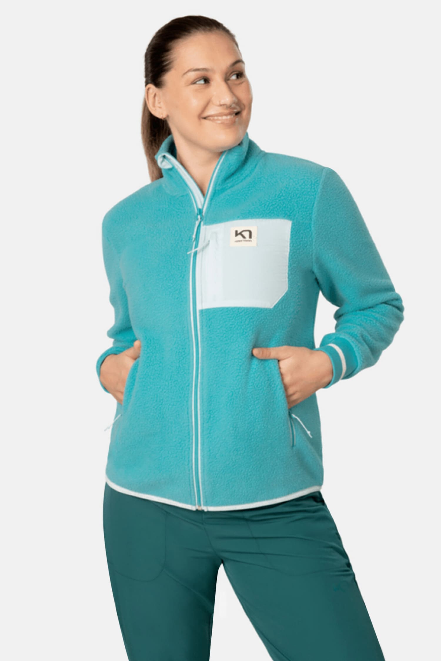Kari Traa Rothe Damen Midlayer Türkis, Damen, Größe: XL