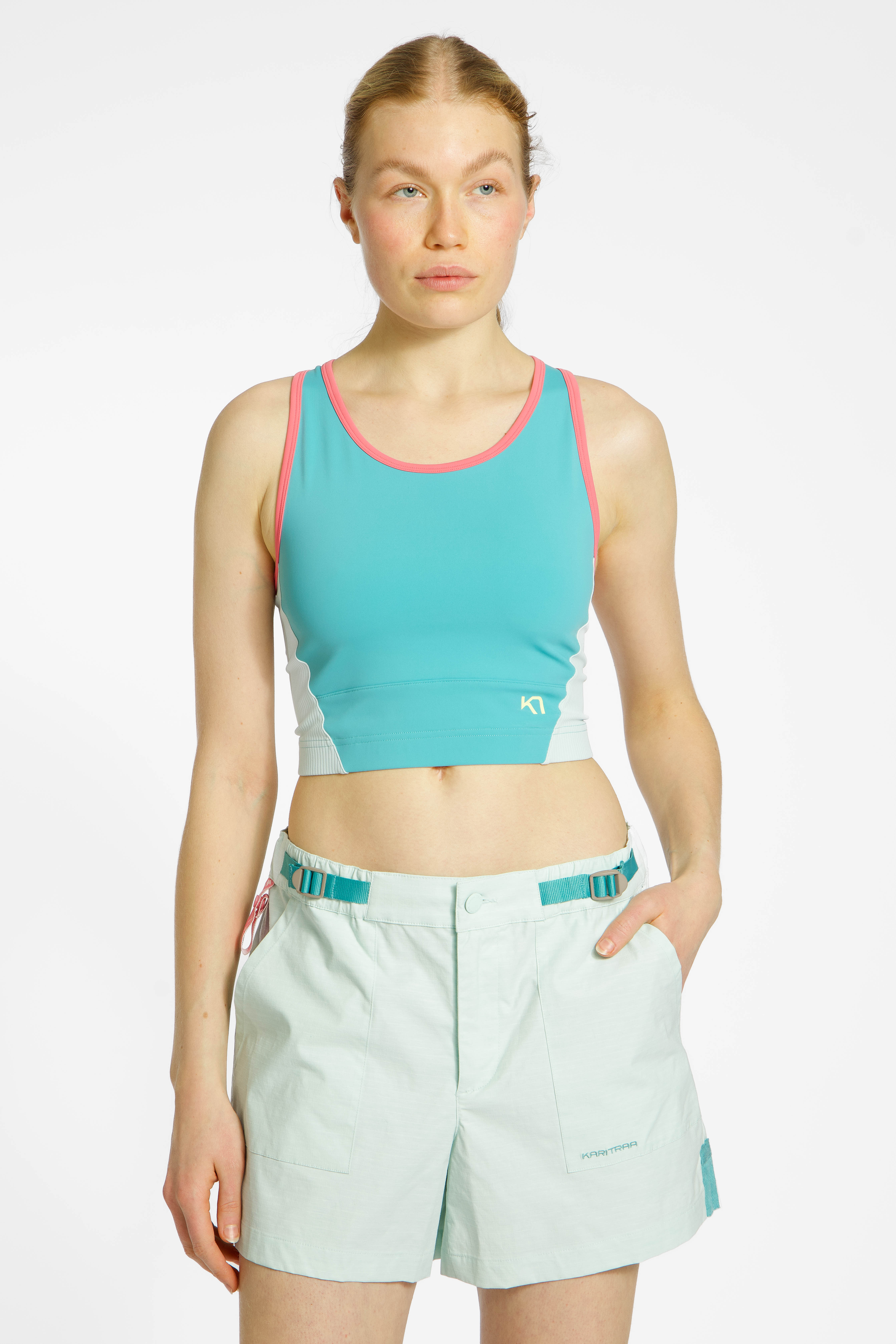 Image of Kari Traa Linnea Sports Longline Damen Sport-BH Türkis, Damen, Größe: L