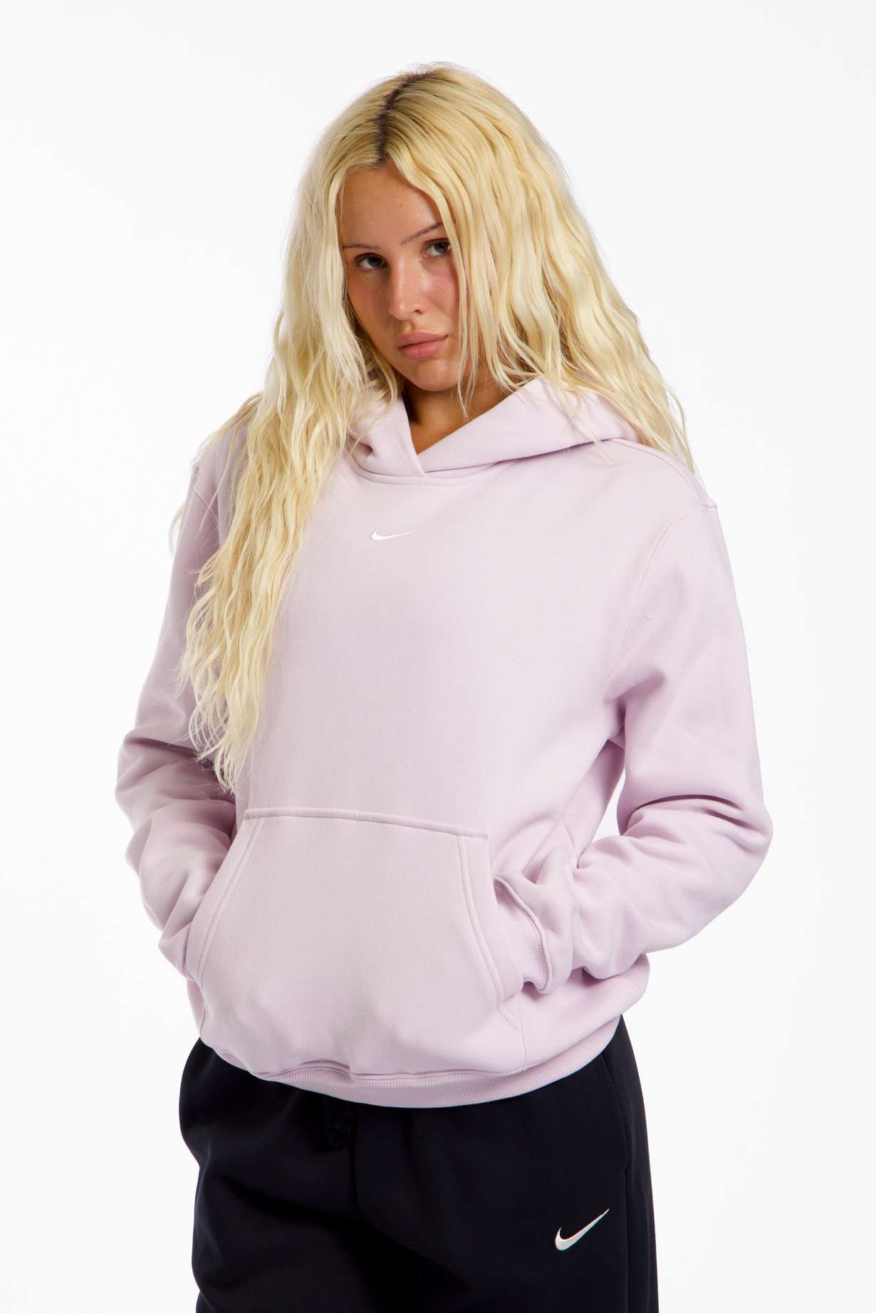 Image of Nike Studio Fleece Medium Weight Damen Hoodie Pink, Damen, Größe: L
