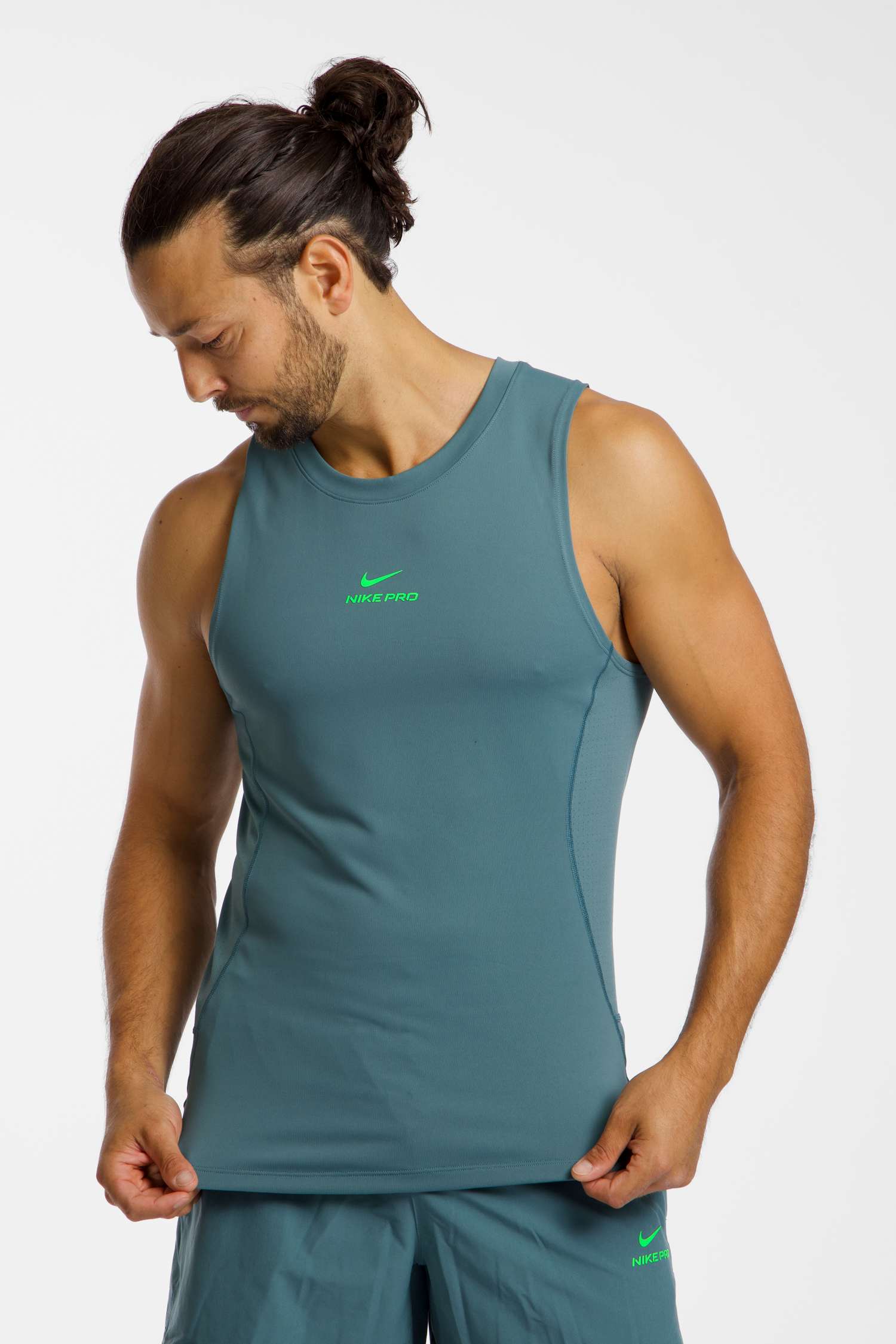 Nike Pro Training Herren Tanktop Grün, Herren, Größe: S