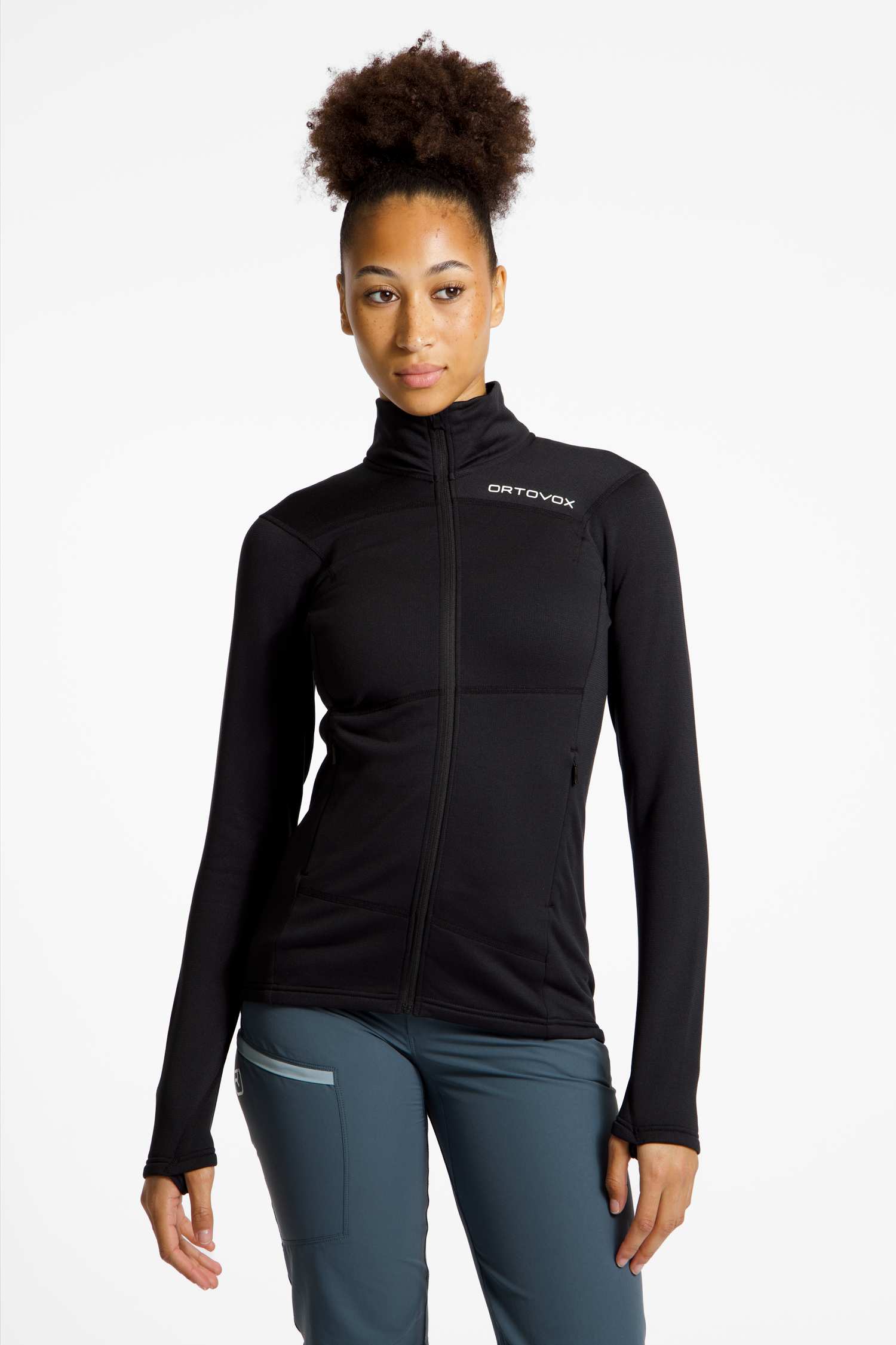 Ortovox Fleece Light Damen Midlayer Schwarz, Damen, Größe: L