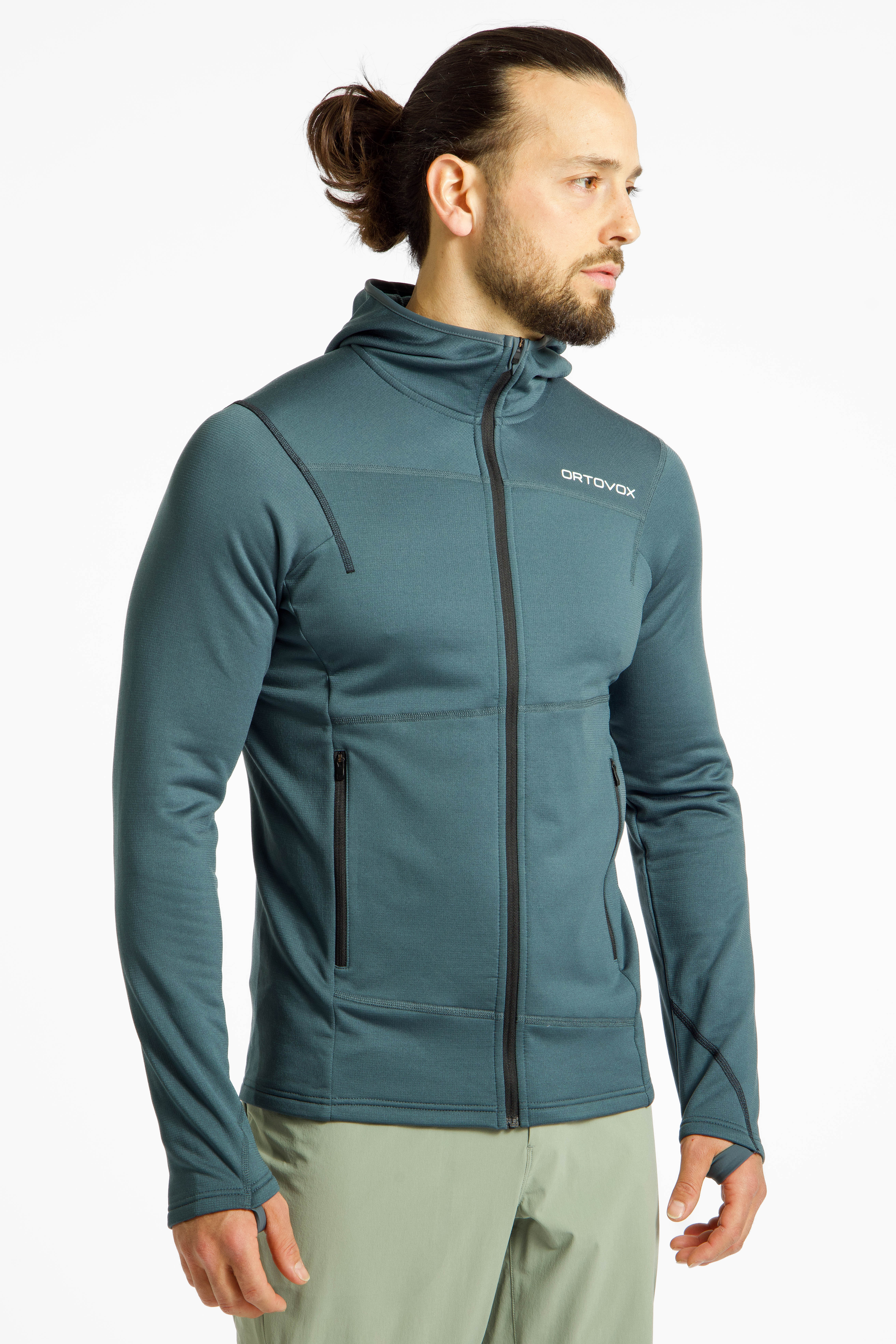 Ortovox Fleece Light Hoody Herren Midlayer Grün, Herren, Größe: XL