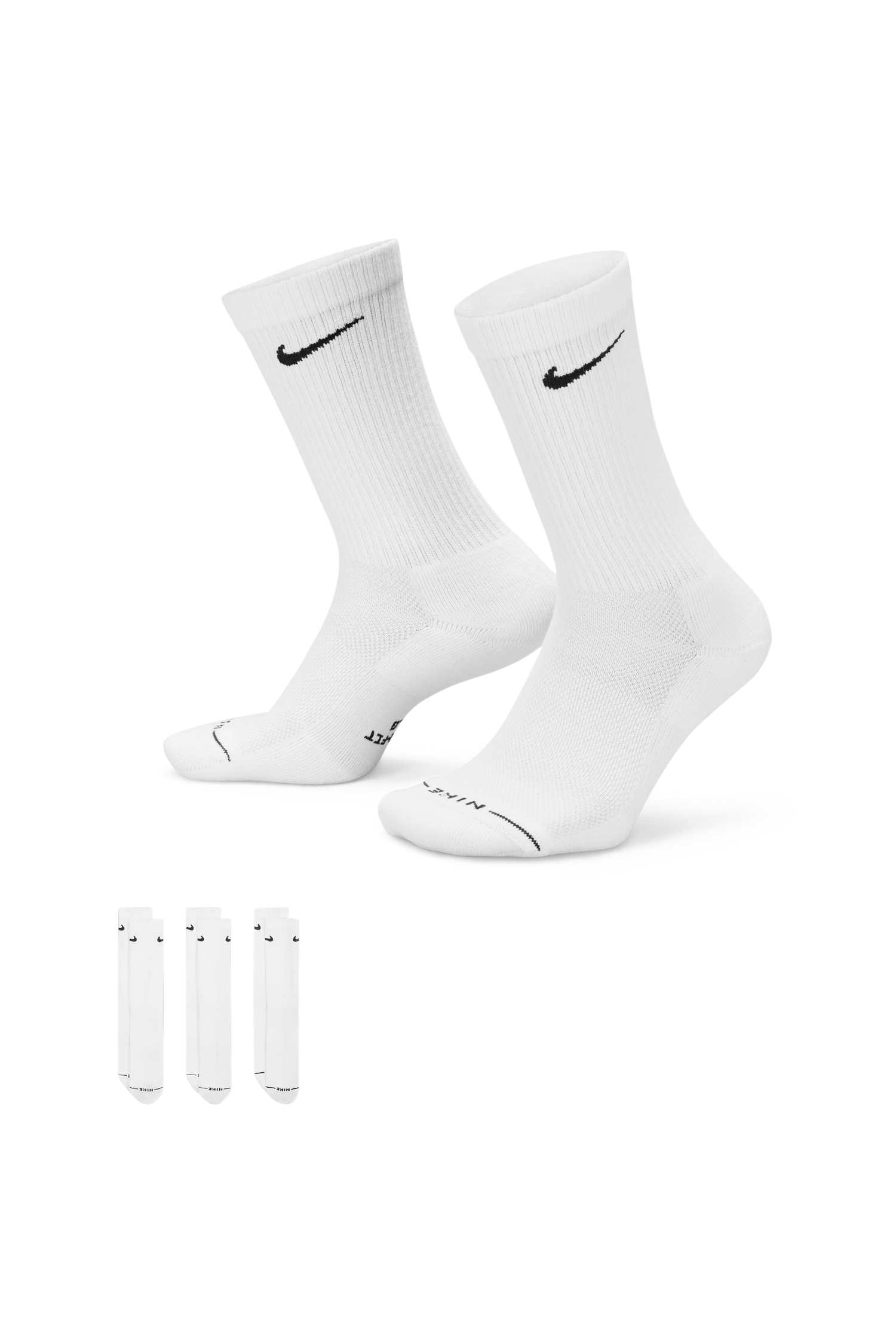Nike 3-Pack Everyday Elevated 35-45.5 Socken Weiss, Herren, Größe: III