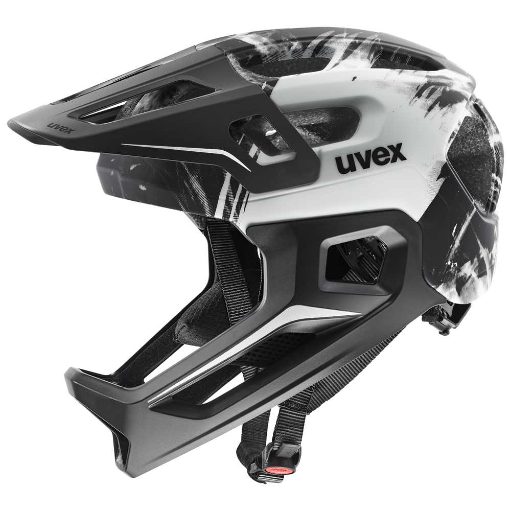 uvex react fullface Kinder Velohelm Schwarz, , Größe: 52-56