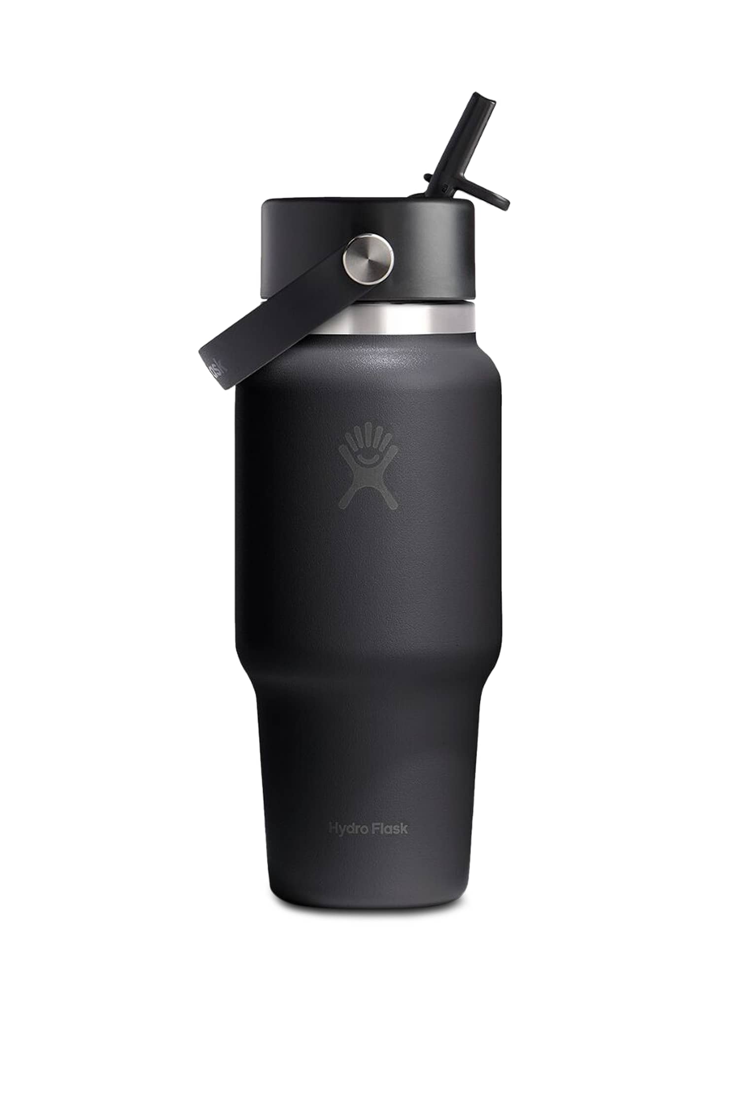 Hydro Flask Travel Bottle with Flex Straw Cap 710 ml Trinkflasche Schwarz, Herren, Größe: 0