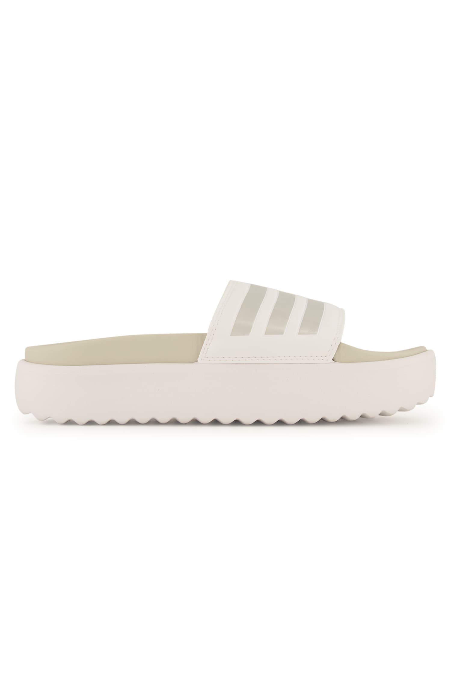 adidas Adilette Platform Damen Slipper Weiss, Damen, Größe: 7