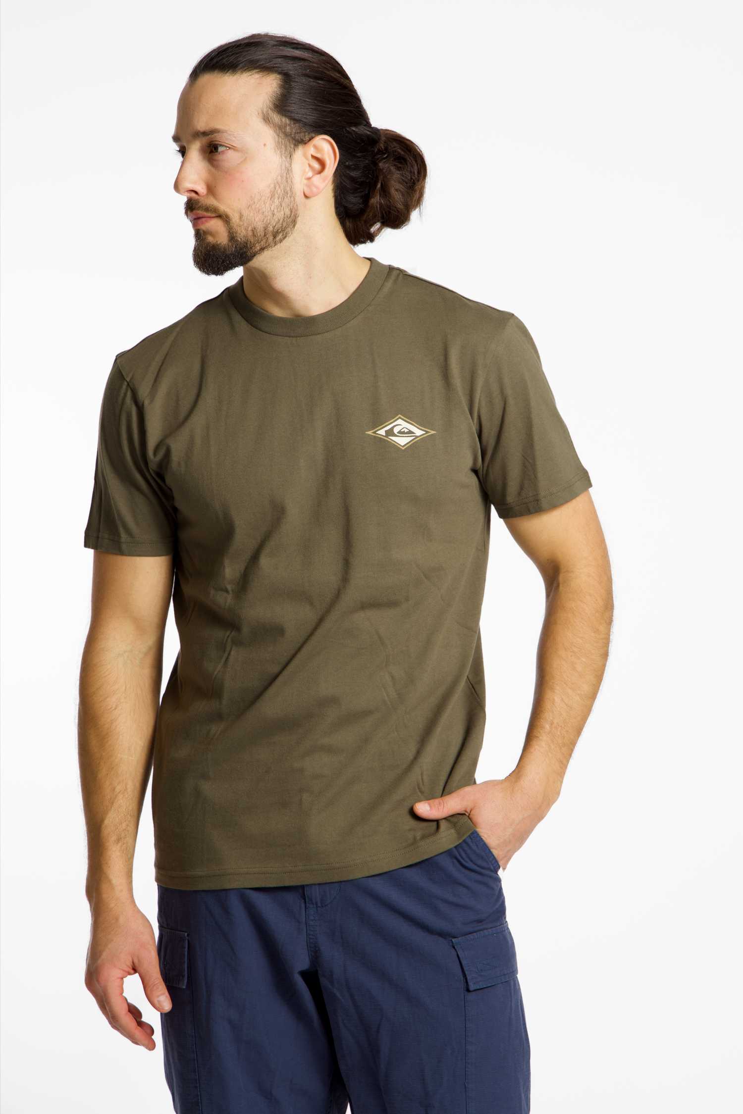 Quiksilver Retro Dreamin Back Print Herren T-Shirt Beige, Herren, Größe: S