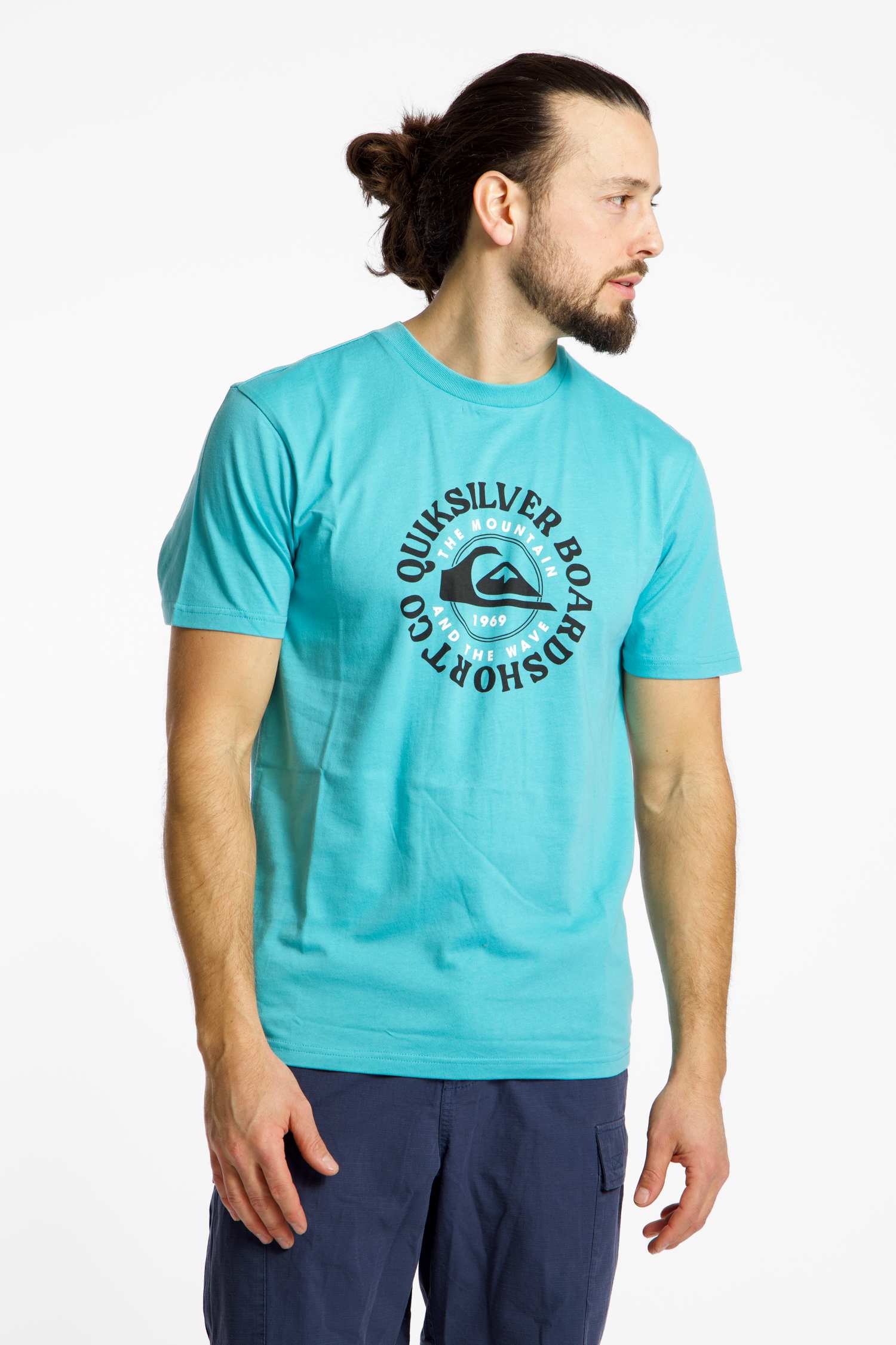 Quiksilver Too Fine Herren T-Shirt Türkis, Herren, Größe: L