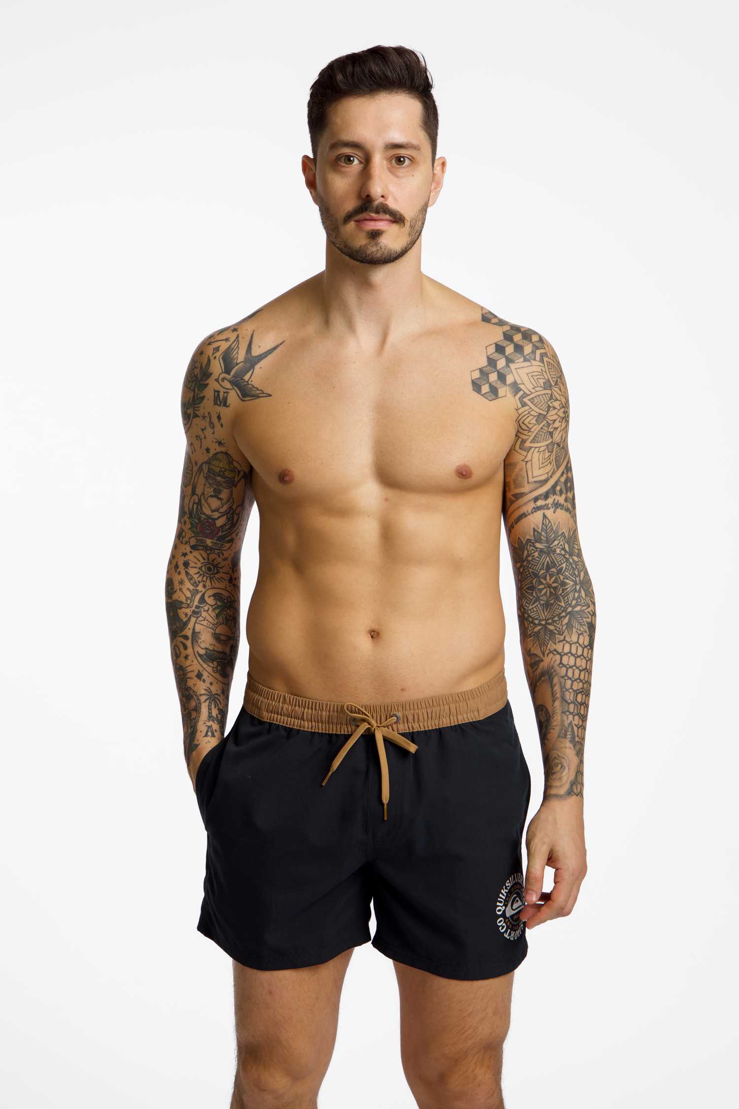 Quiksilver Too Fine Volley Herren Badeshort Schwarz, Herren, Größe: S