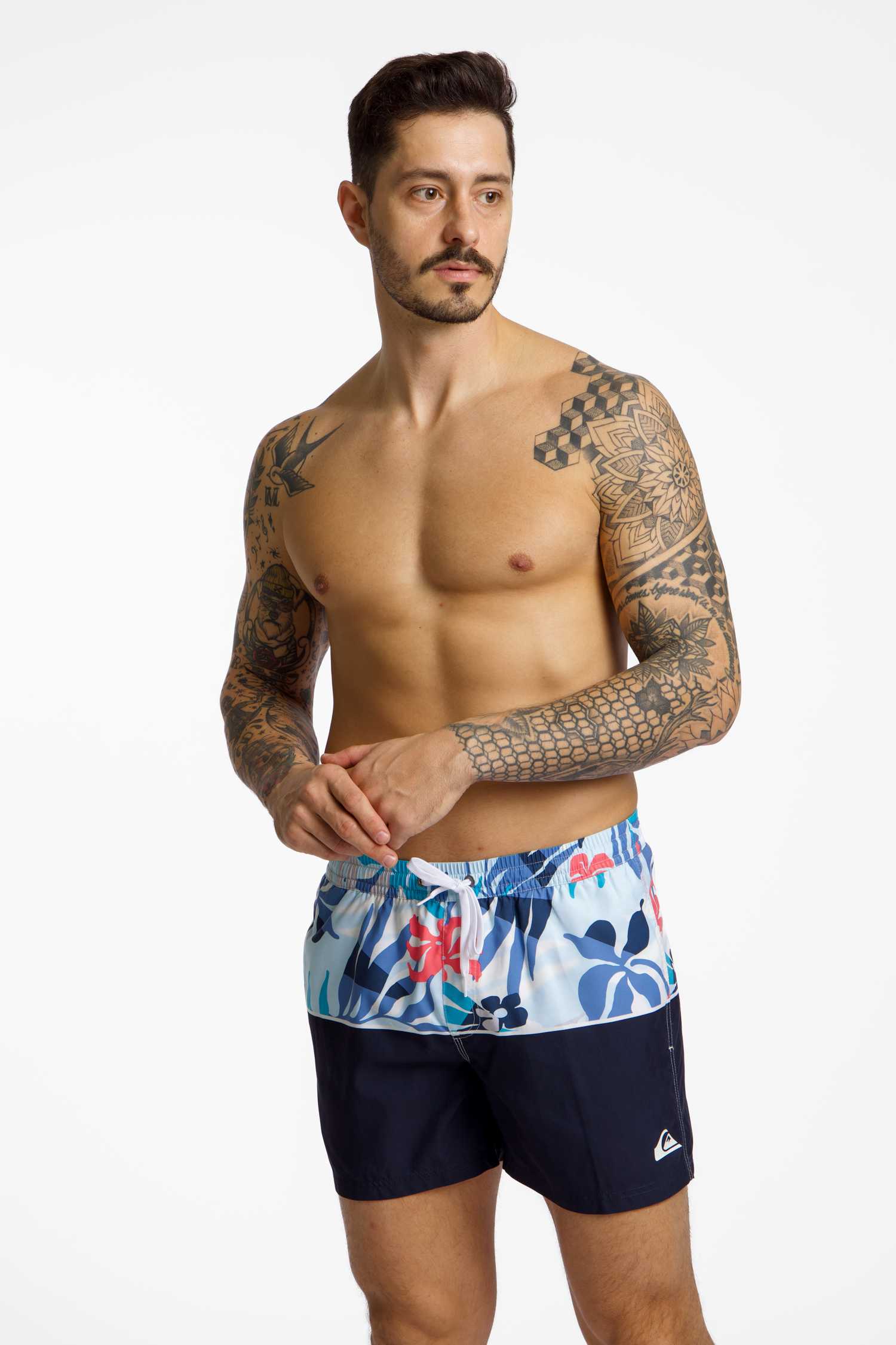 Quiksilver Algae Mix Volley 15" Herren Badeshort Multicolor, Herren, Größe: L