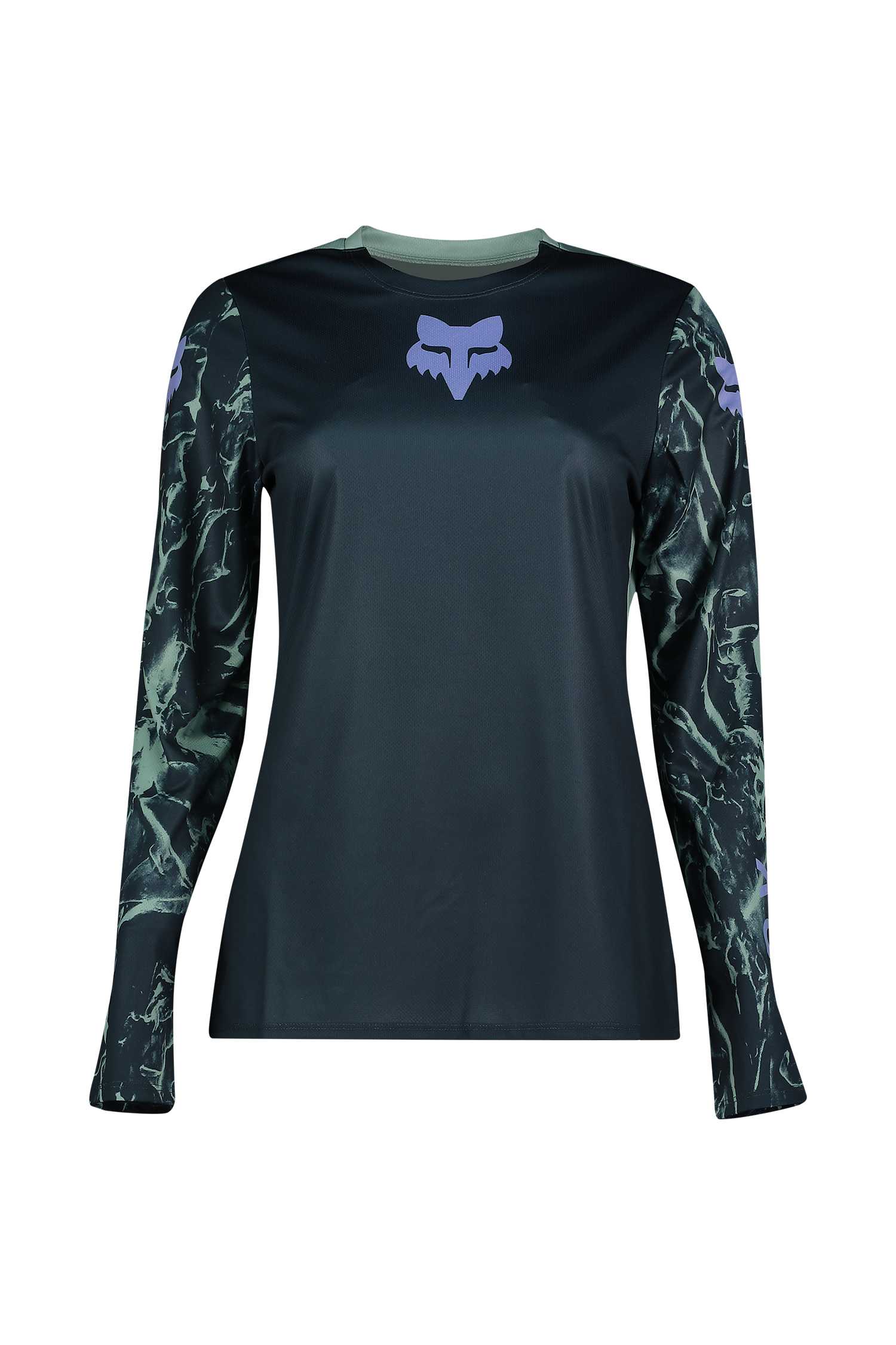 FOX Ranger Image Print LS Damen Biketrikot Blau, Damen, Größe: L