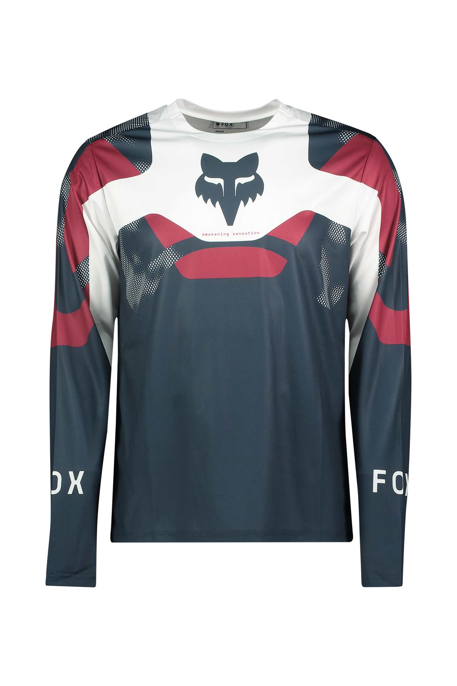 FOX Ranger Tactile LS Herren Biketrikot Weiss, Herren, Größe: L