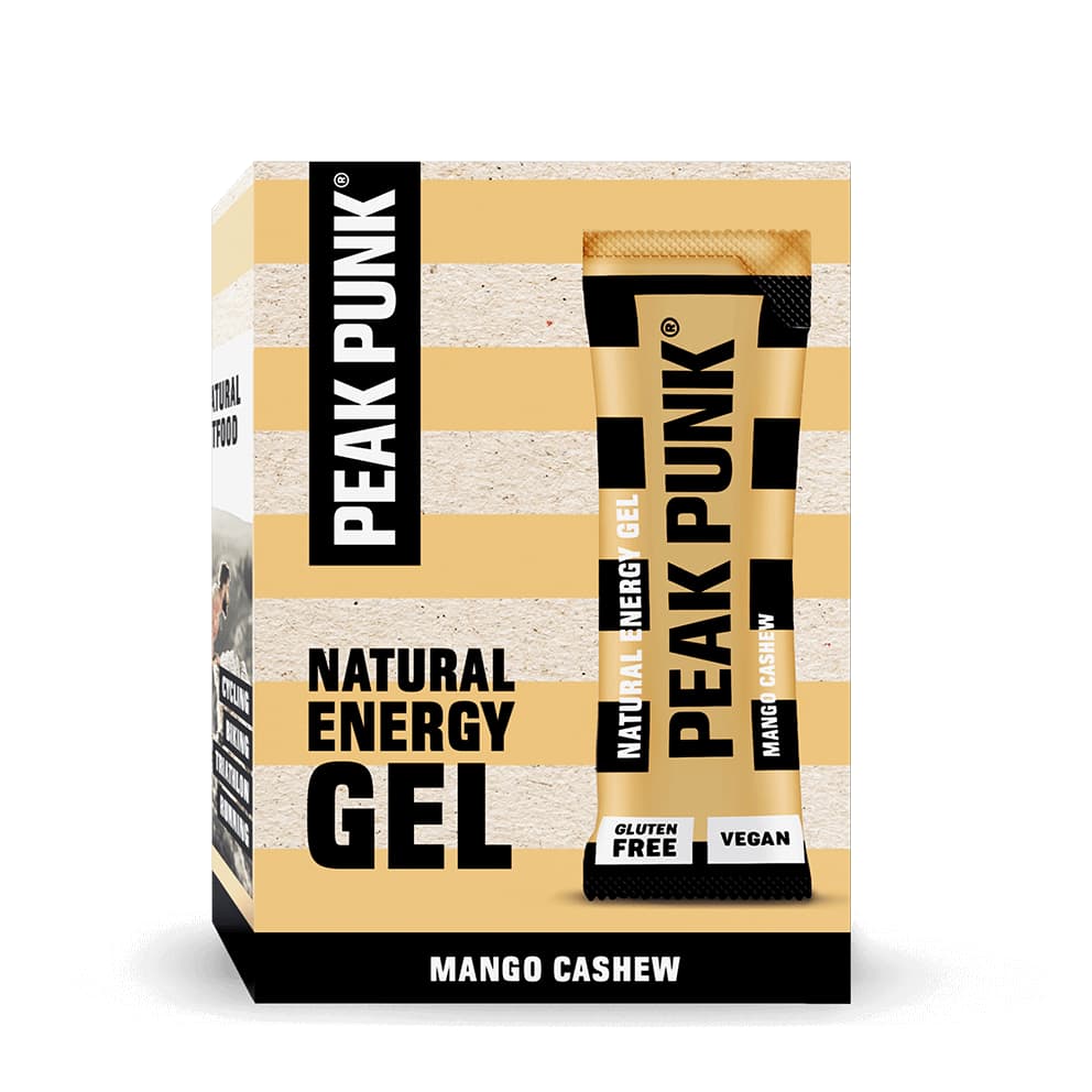Peak Punk Natural Mango Cashew 12 x 25 g Energy Gel Orange, Herren, Größe: 0
