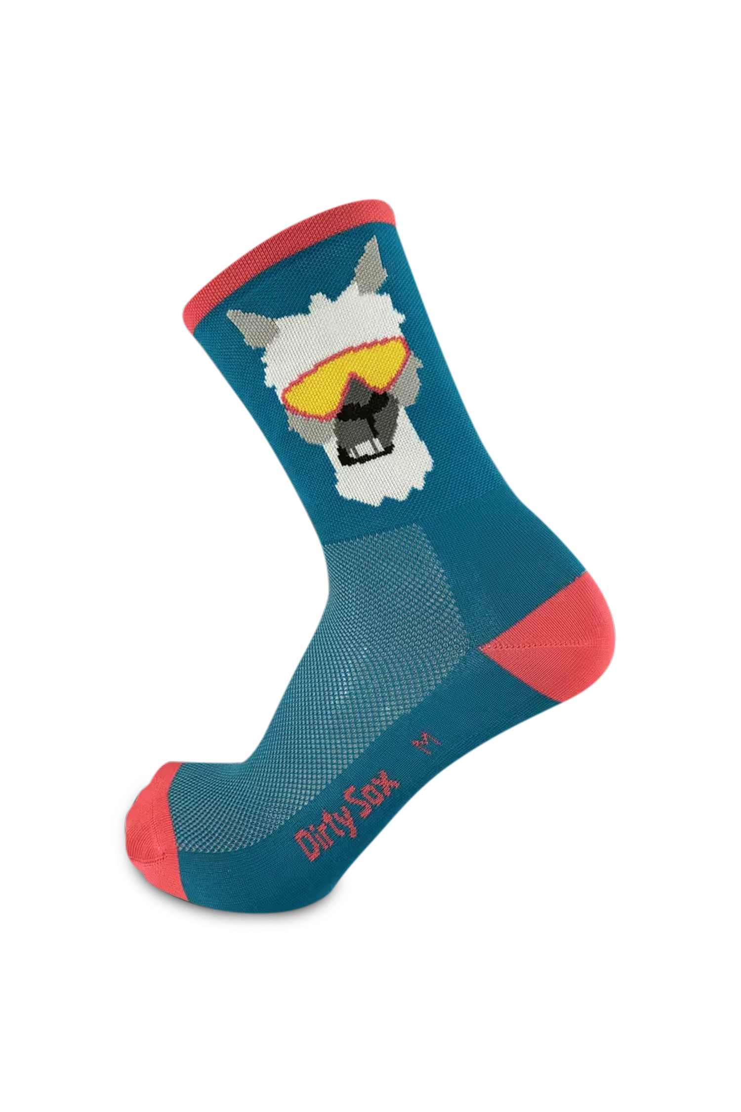DirtySox Allround Elite Lama 35-47 Bikesocken Türkis, Herren, Größe: III