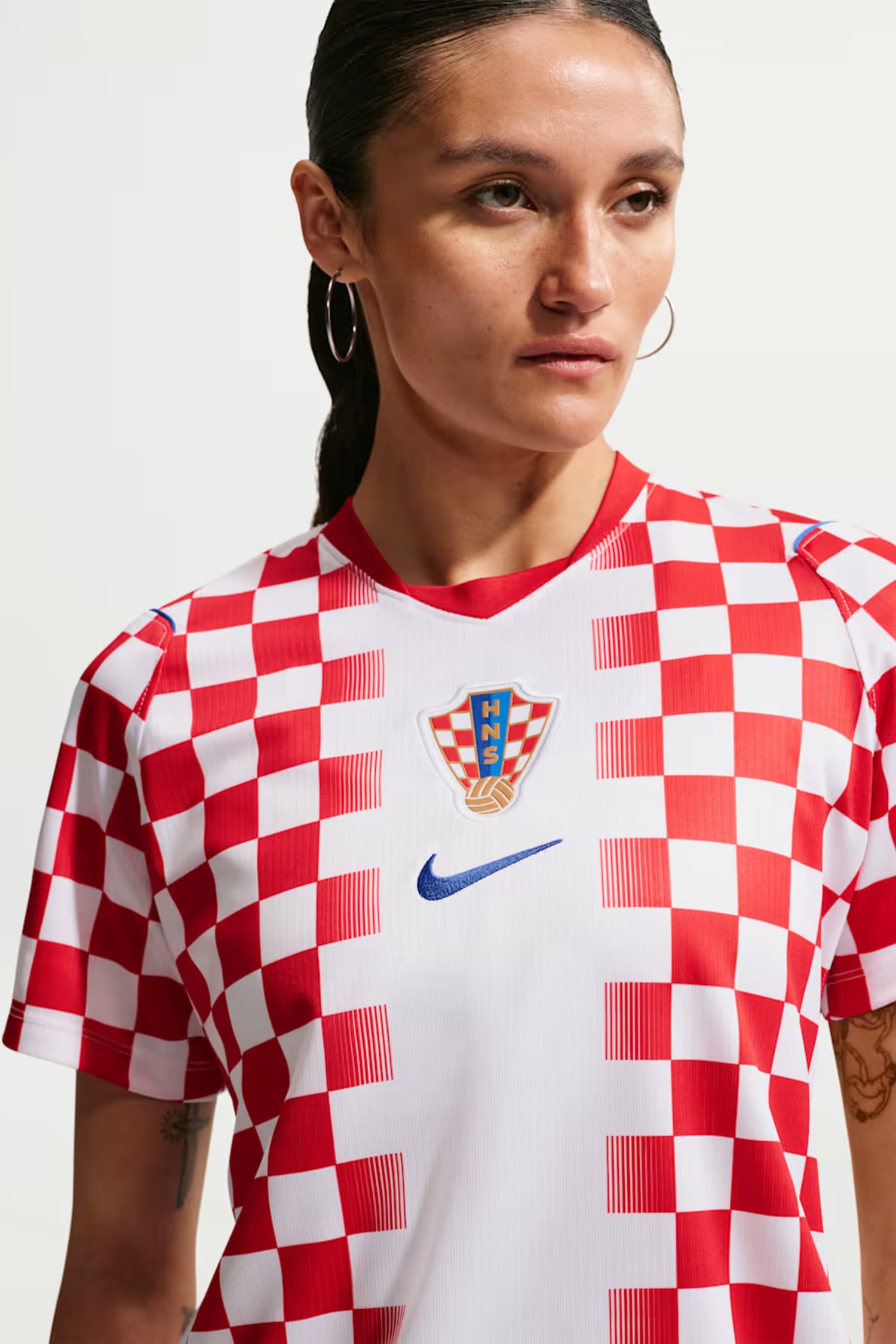 Image of Nike Kroatien Home Replica Damen Fussballtrikot WM 2026 Weiss, Damen, Größe: L