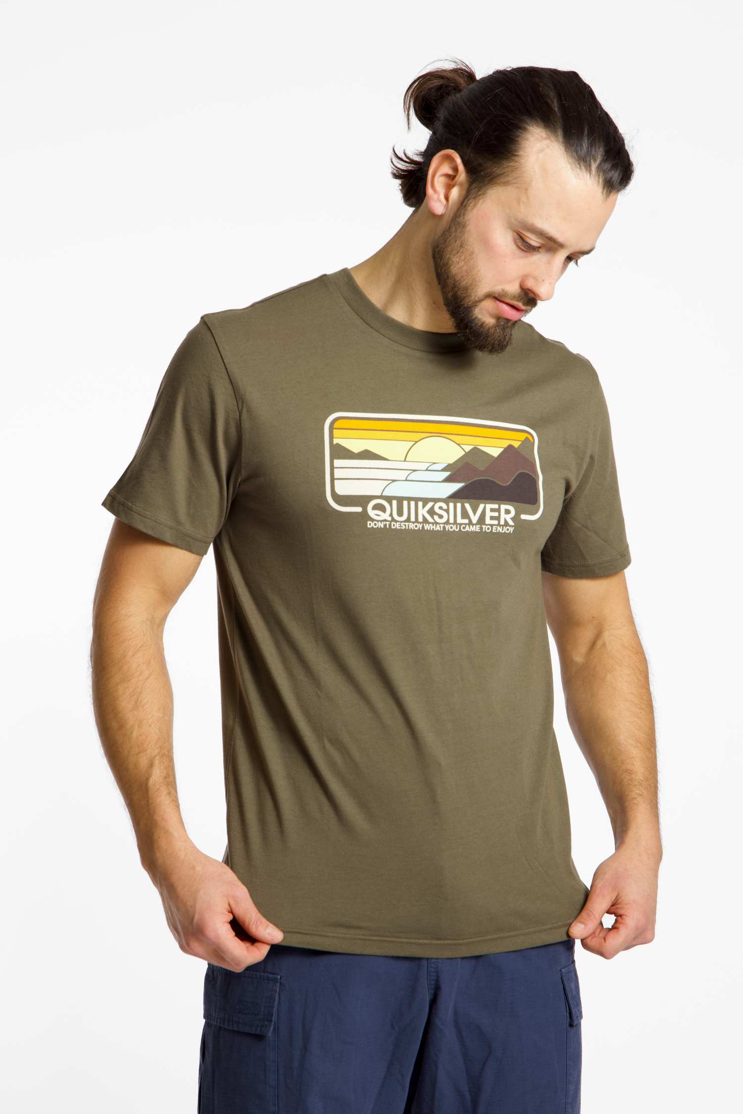 Quiksilver Enjoy Mountains Herren T-Shirt Braun, Herren, Größe: M