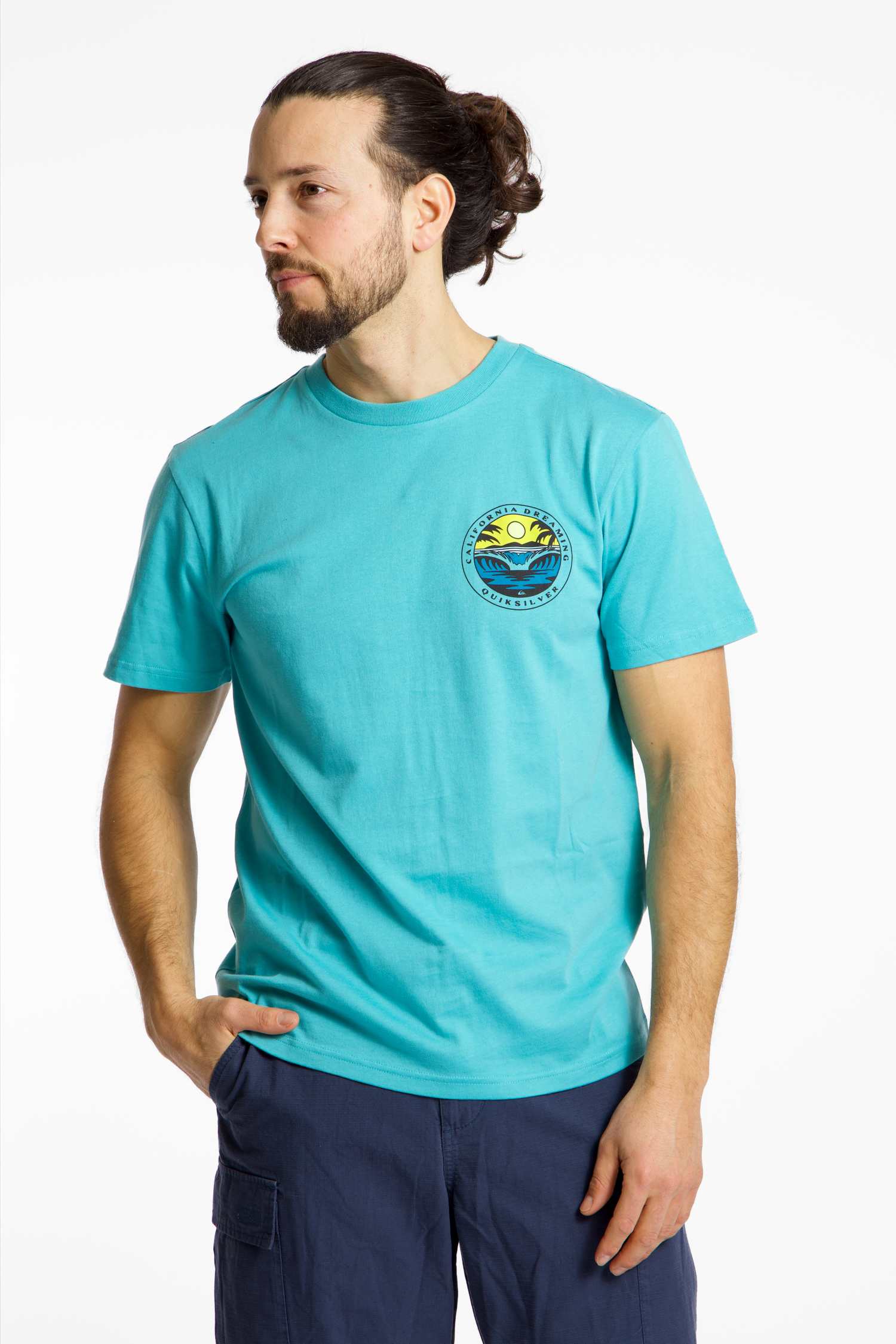 Quiksilver CA Dreaming Herren T-Shirt Türkis, Herren, Größe: XXL
