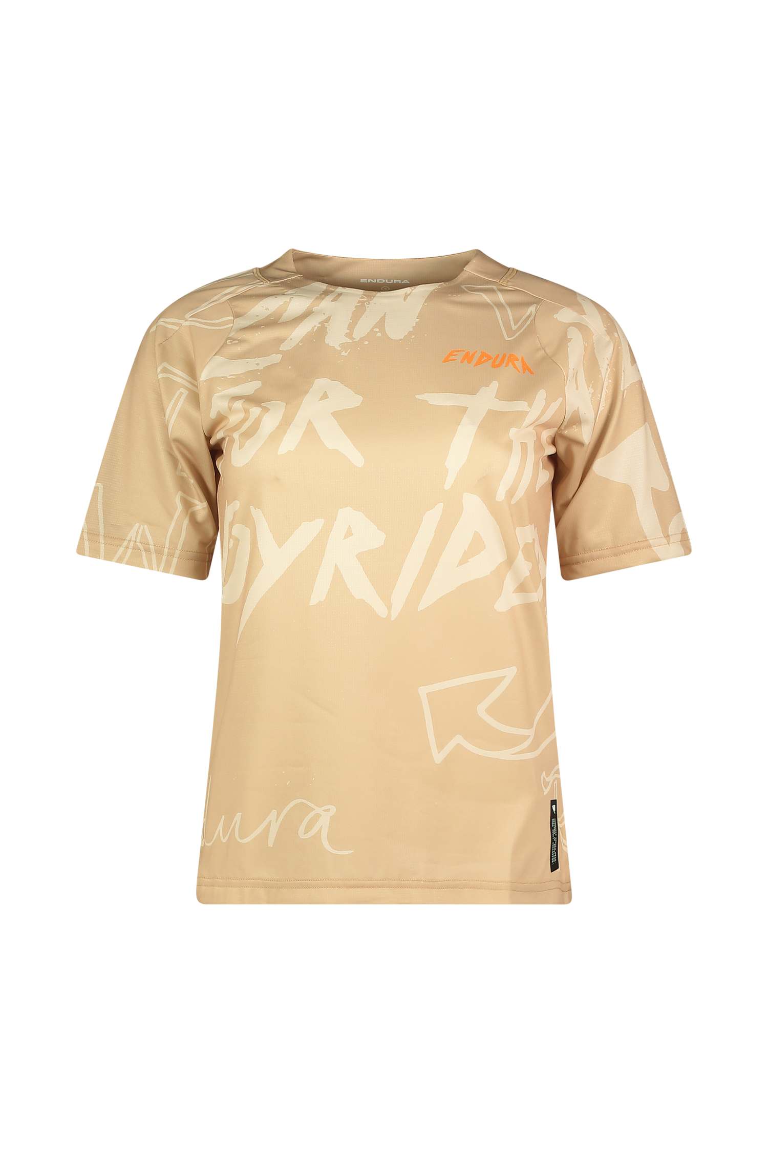 Endura SingleTrack Print Damen Biketrikot Beige, Damen, Größe: M