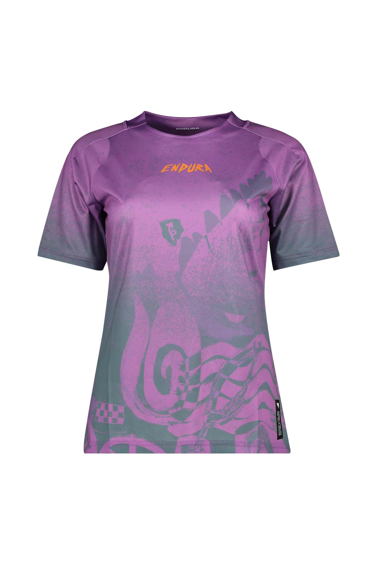 Endura SingleTrack Print Damen Biketrikot Lila, Damen, Größe: XL