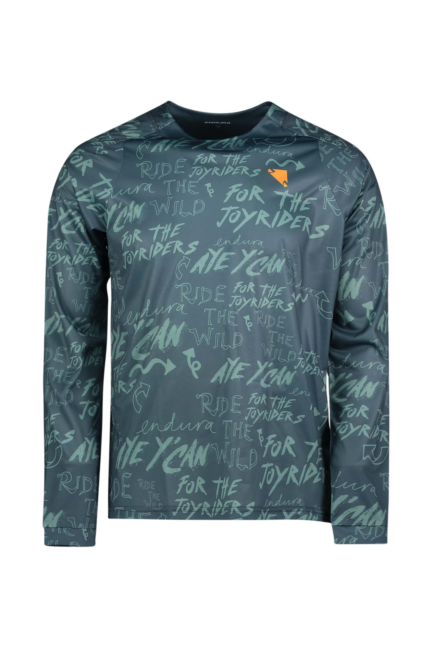 Endura SingleTrack Print LS Herren Biketrikot Grau, Herren, Größe: M