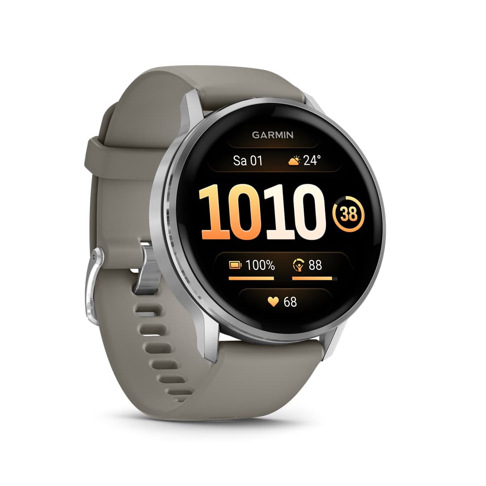 GARMIN Venu® 4 45 mm Sportuhr Silber, Herren, Größe: 0