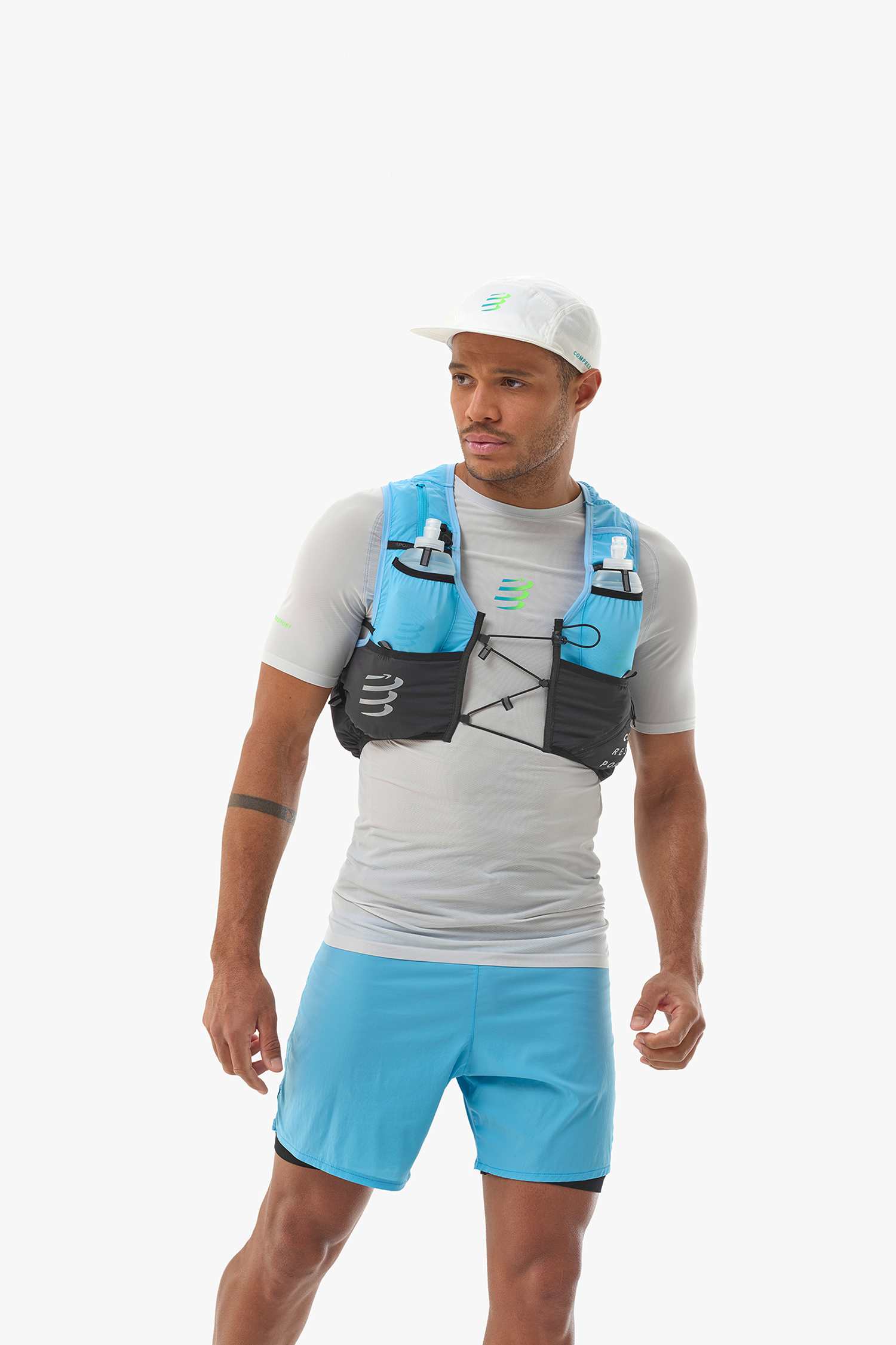 Compressport Ultrun Evo 10 L Laufrucksack Blau, Herren, Größe: S
