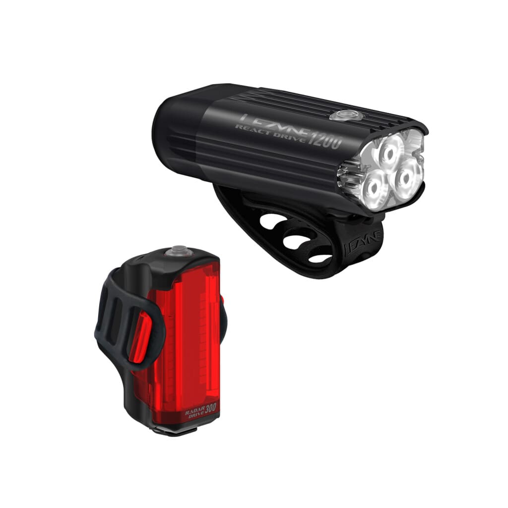 Lezyne Radar React System Lichtset Schwarz, Herren, Größe: ONE SIZE