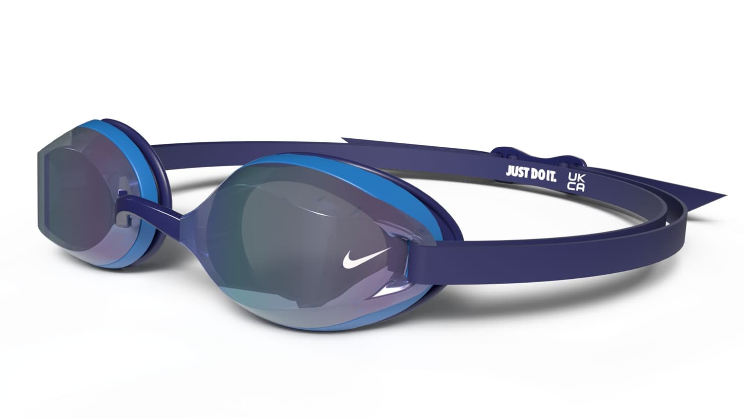 Nike Legacy Comfort Mirrored Schwimmbrille Blau, Herren, Größe: ONE SIZE