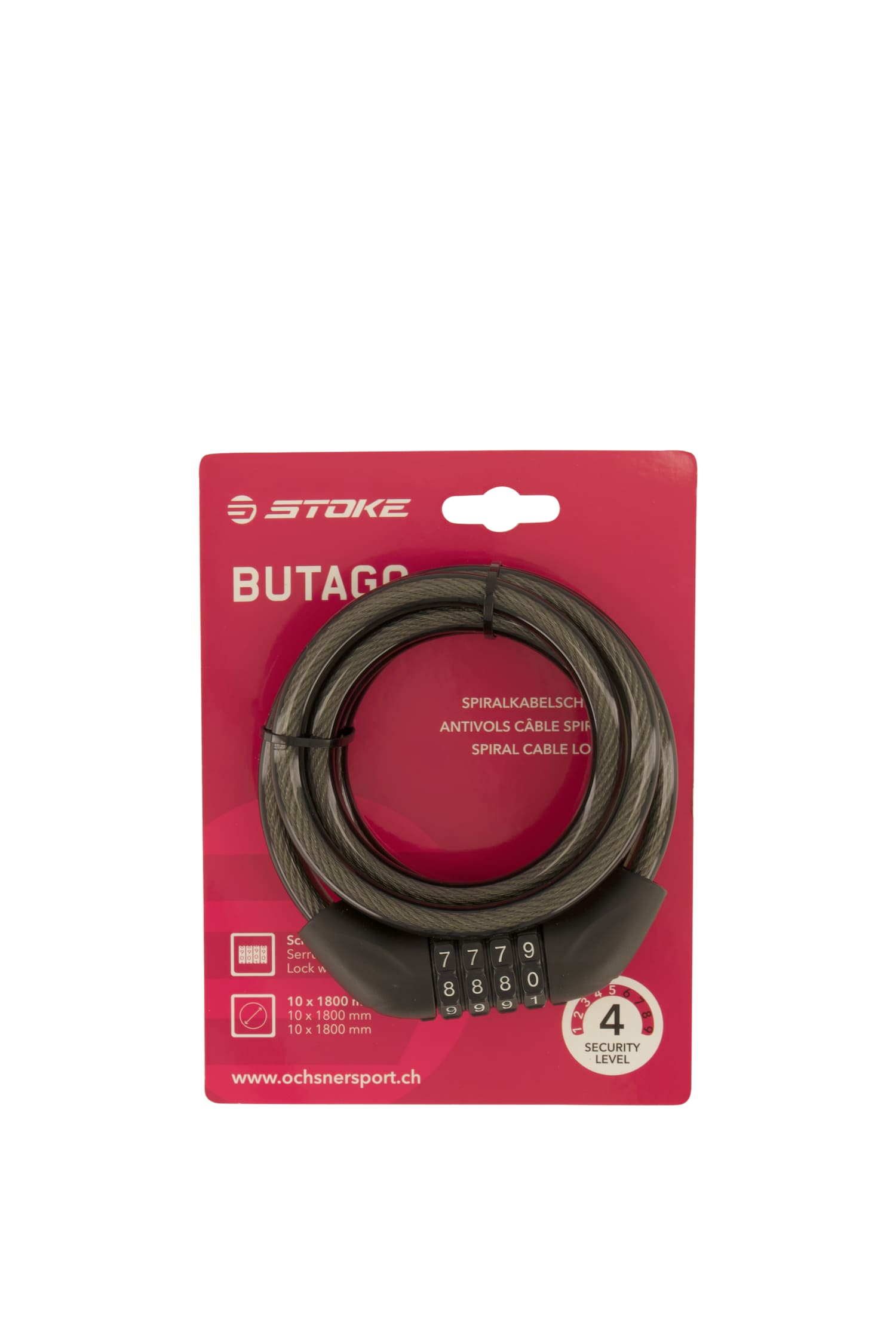 Stoke Butago Fahrradschloss Schwarz, Herren, Größe: ONE SIZE