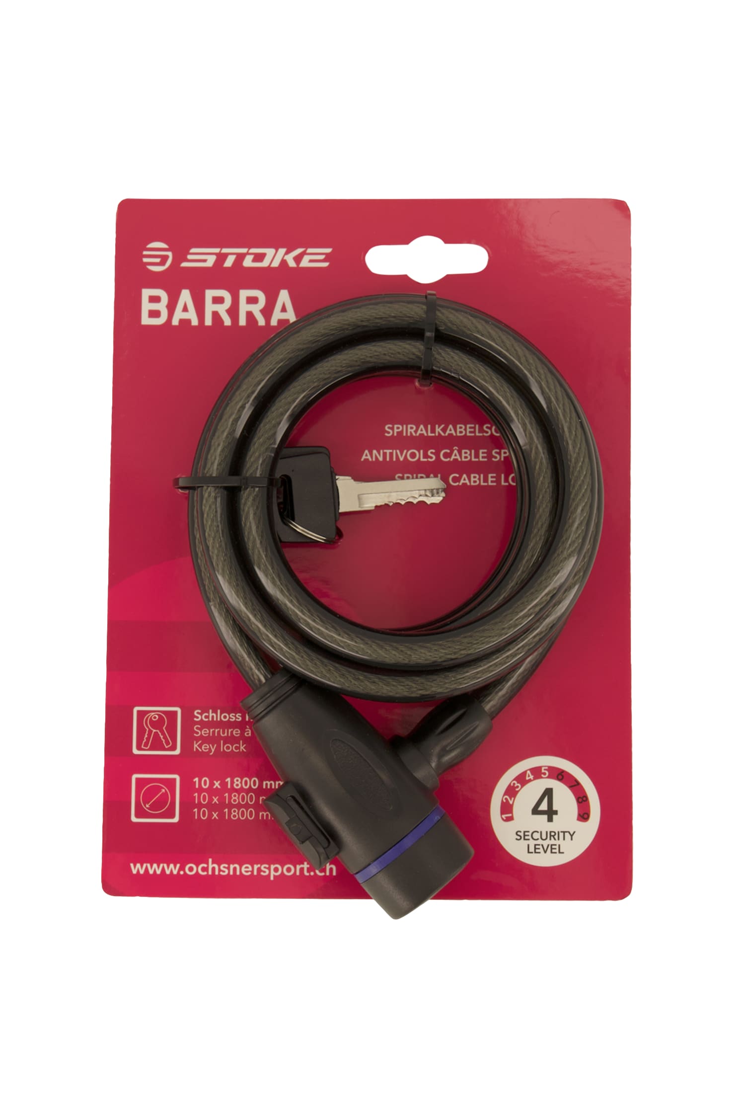 Image of Stoke Barra Fahrradschloss Schwarz, Herren, Größe: ONE SIZE
