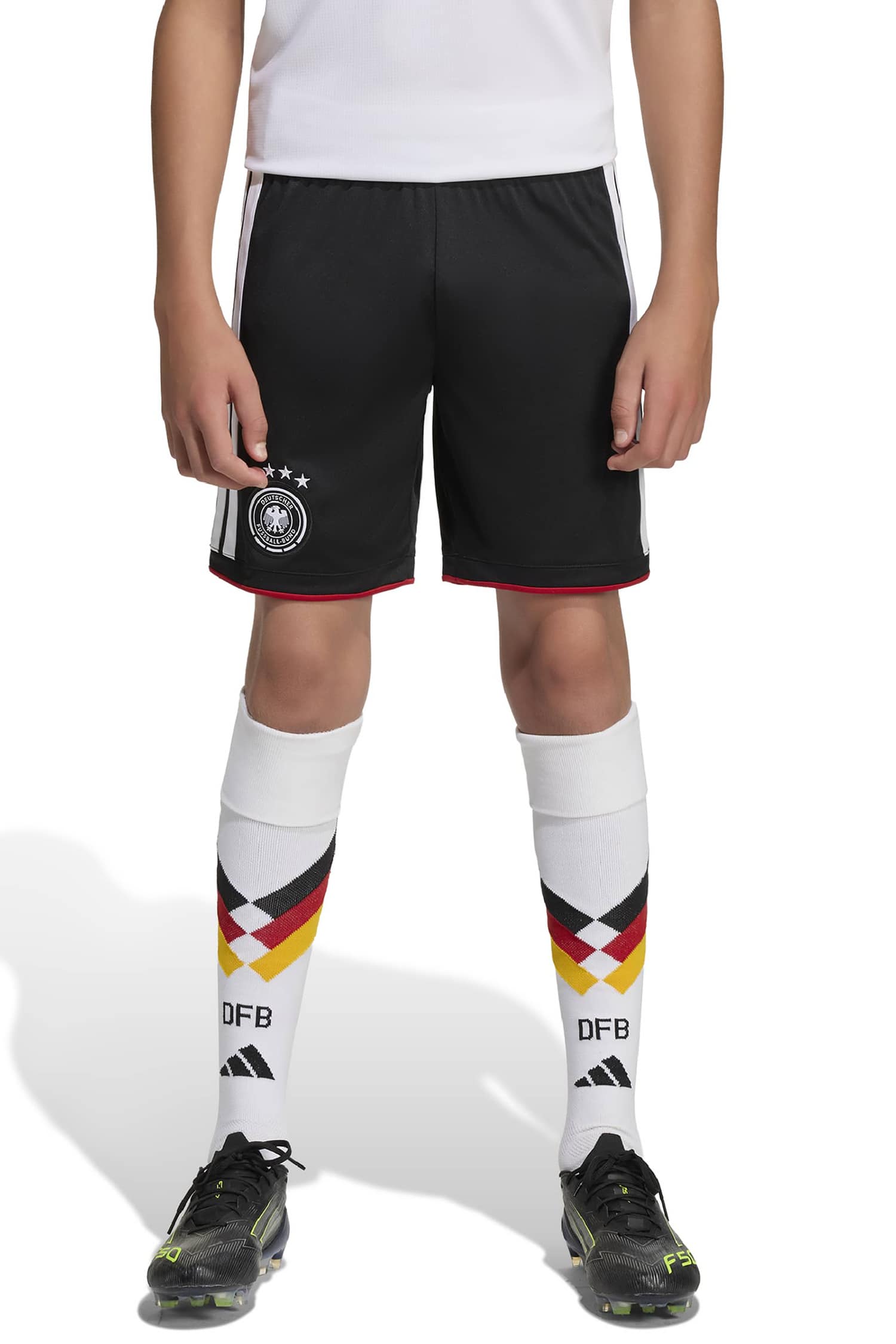 adidas Deutschland Home Replica Kinder Short WM 2026 Schwarz, , Größe: 140