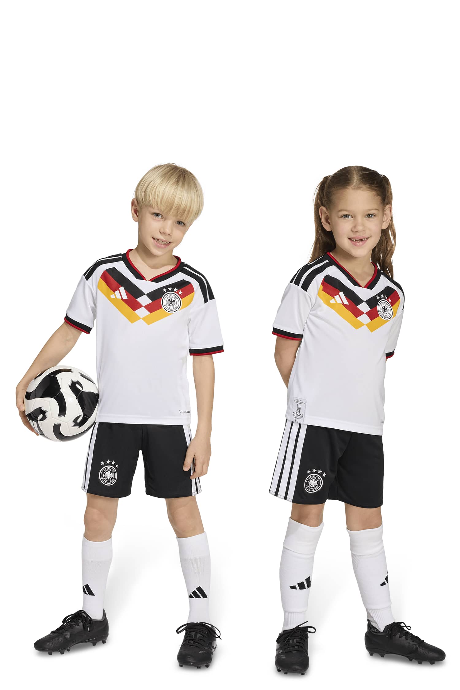 adidas Deutschland Home Replica Mini Kinder Fussballset WM 2026 Weiss, , Größe: 104