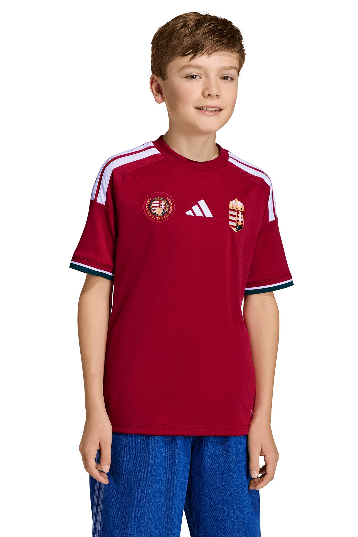 Image of adidas Ungarn Home Replica Kinder Fussballtrikot WM 2026 Rot, , Größe: 140