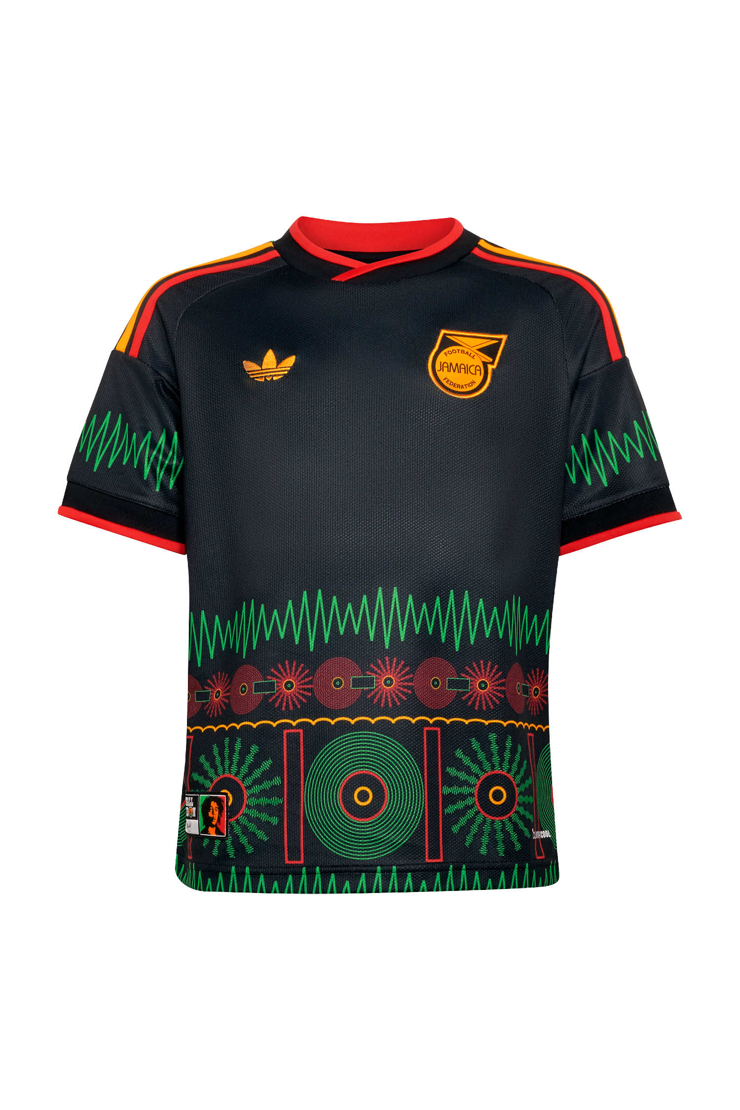 Image of adidas Jamaika Away Replica Kinder Fussballtrikot WM 2026 Schwarz, , Größe: 140