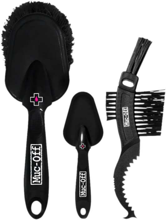 Muc-Off 3x Premium Bürstenset Schwarz, Herren, Größe: ONE SIZE