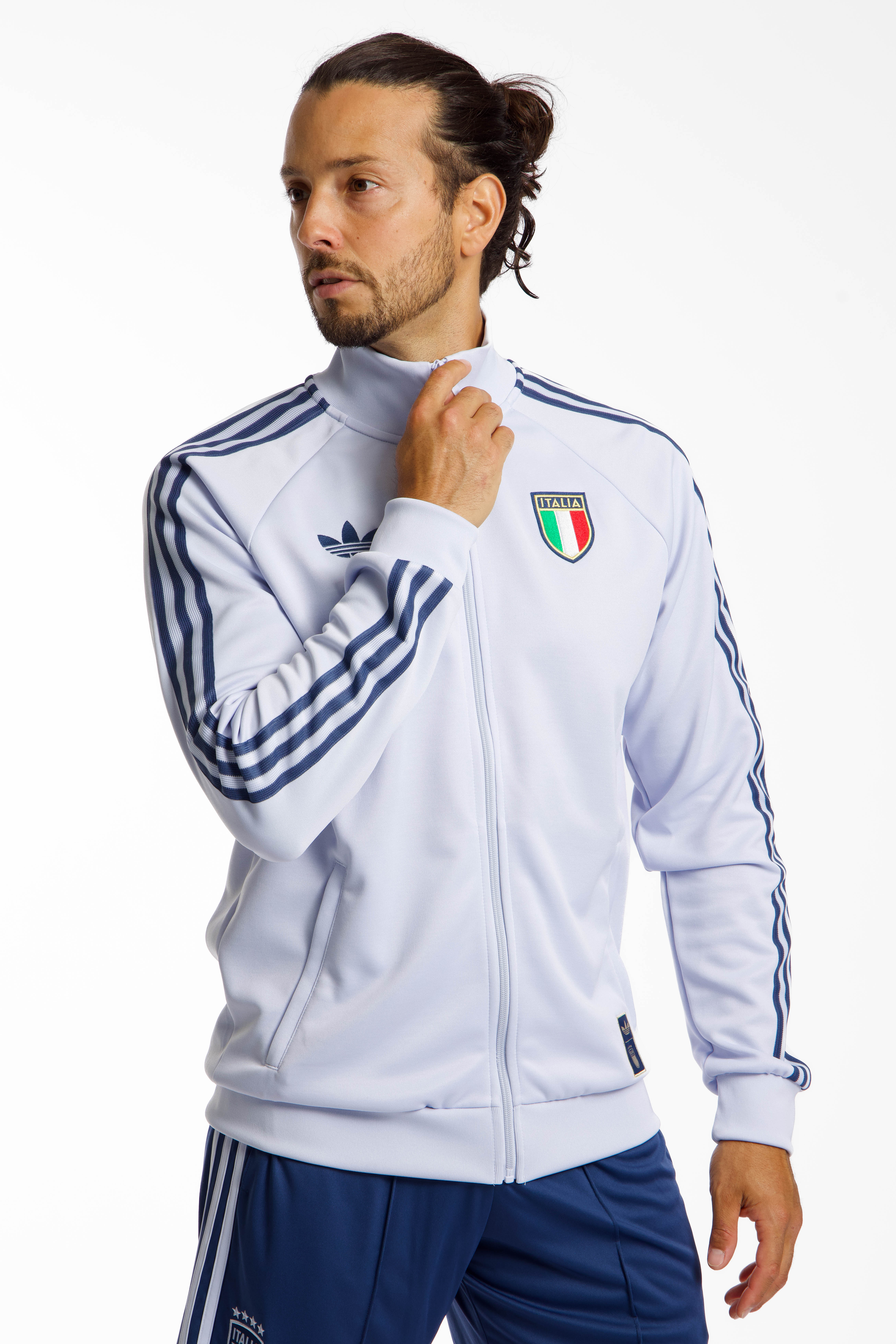 adidas Italien Originals Herren Trainingsjacke Blau, Herren, Größe: M