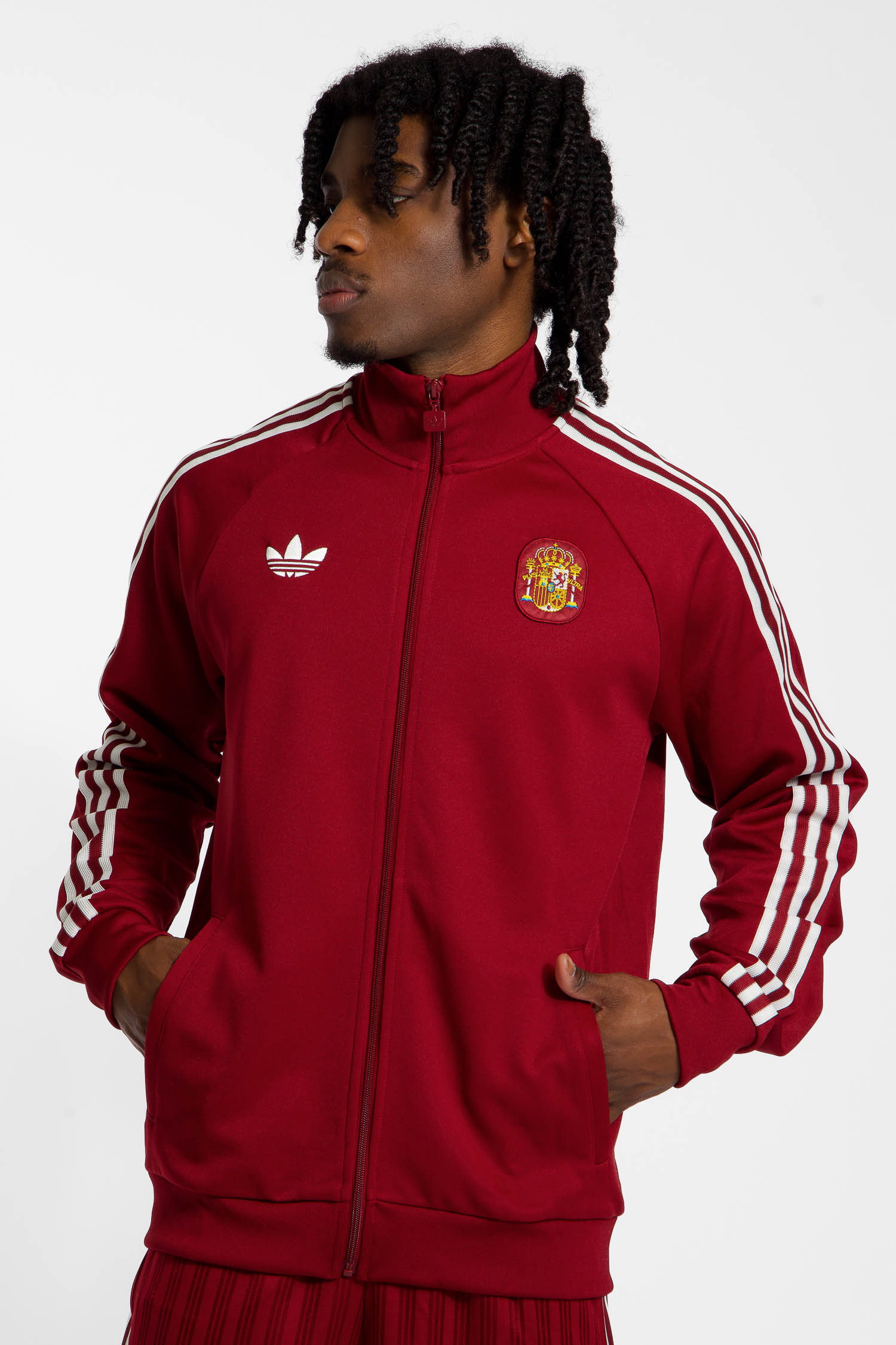 adidas Spanien Originals Herren Trainingsjacke Rot, Herren, Größe: L