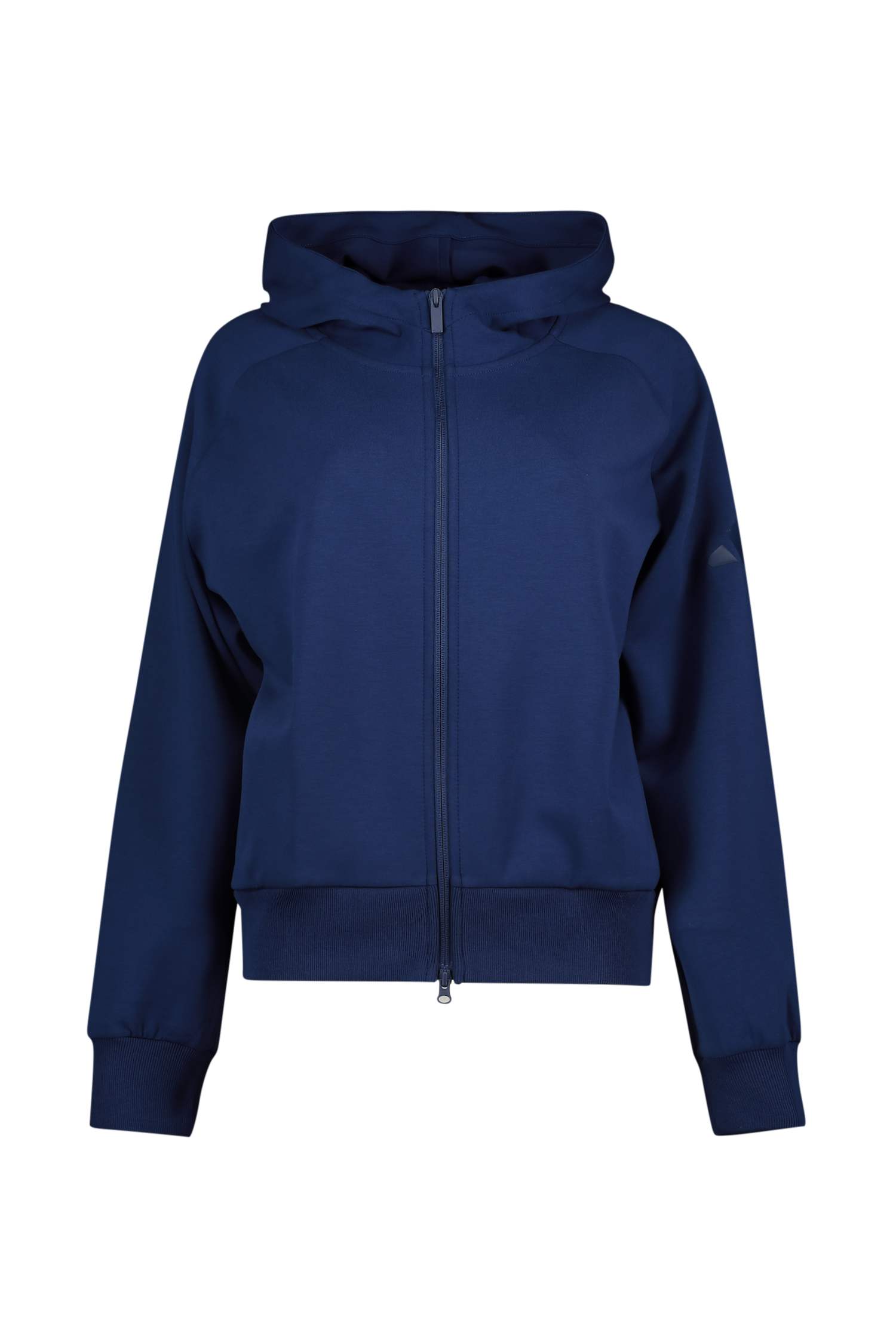 Image of adidas Soft Lux Full-Zip Damen Hoodie Blau, Damen, Größe: L